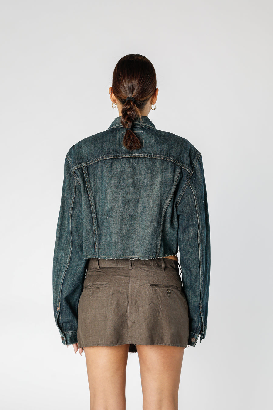 Rework Vintage Levi's Crop Denim Jacket - XL