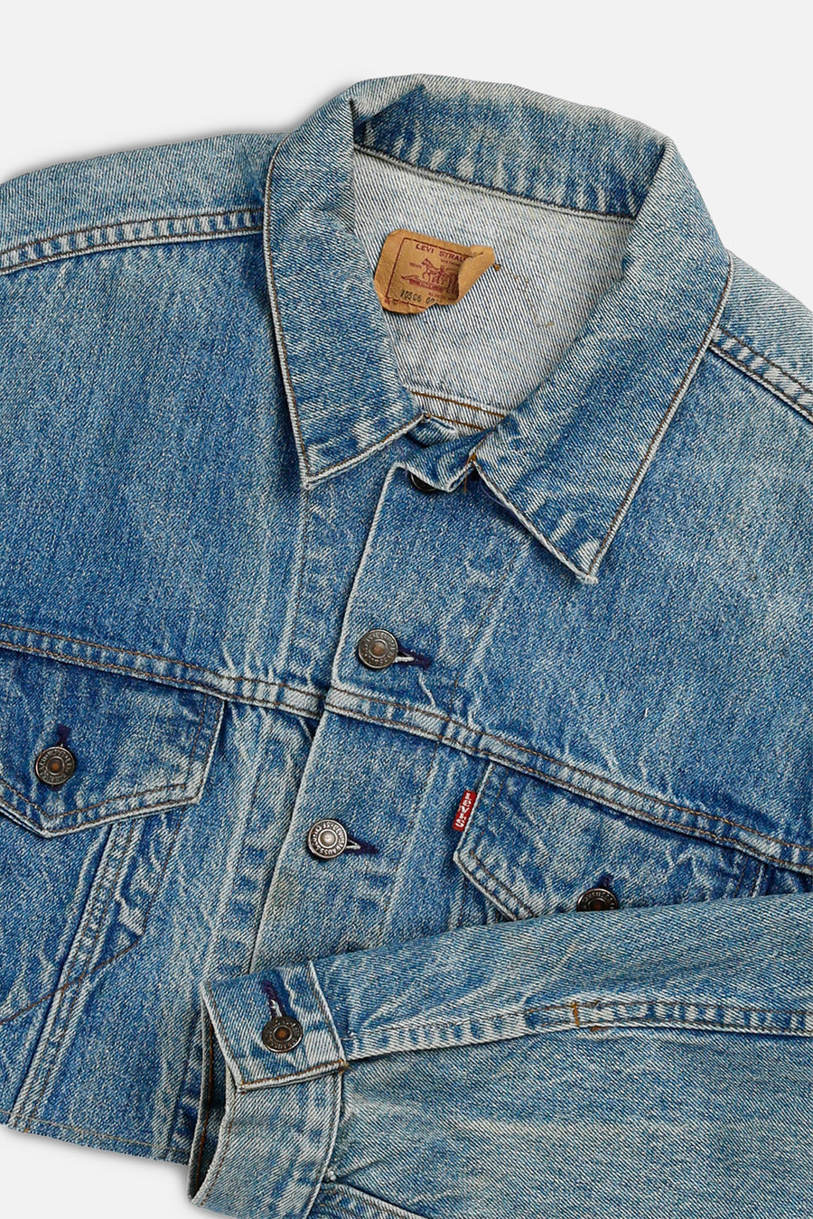 Rework Vintage Levi's USA Crop Denim Jacket - L