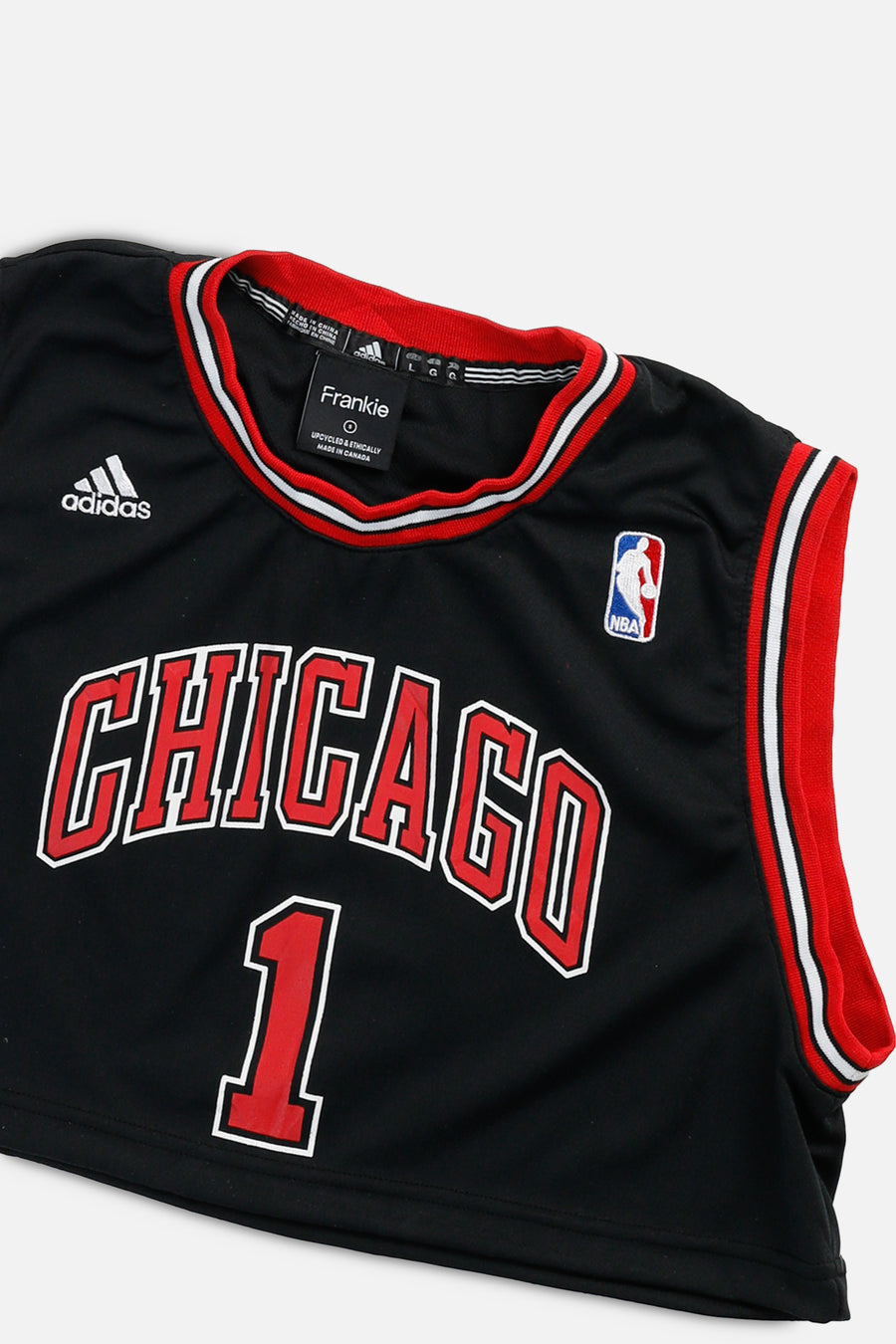 Rework Chicago Bulls NBA Crop Jersey - S