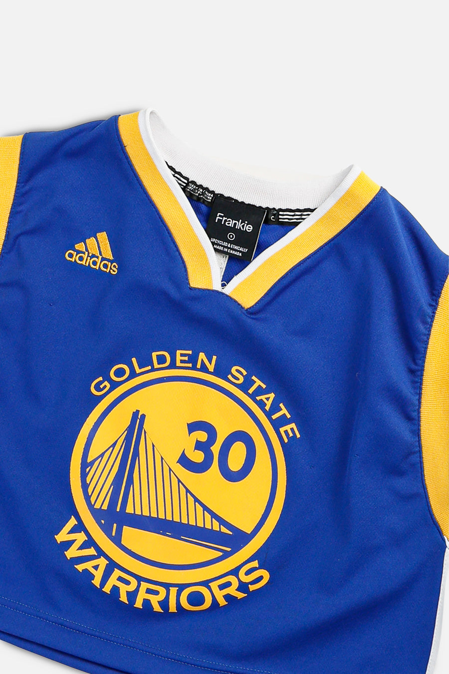 Rework Golden State Warriors NBA Crop Jersey - XS, S, M
