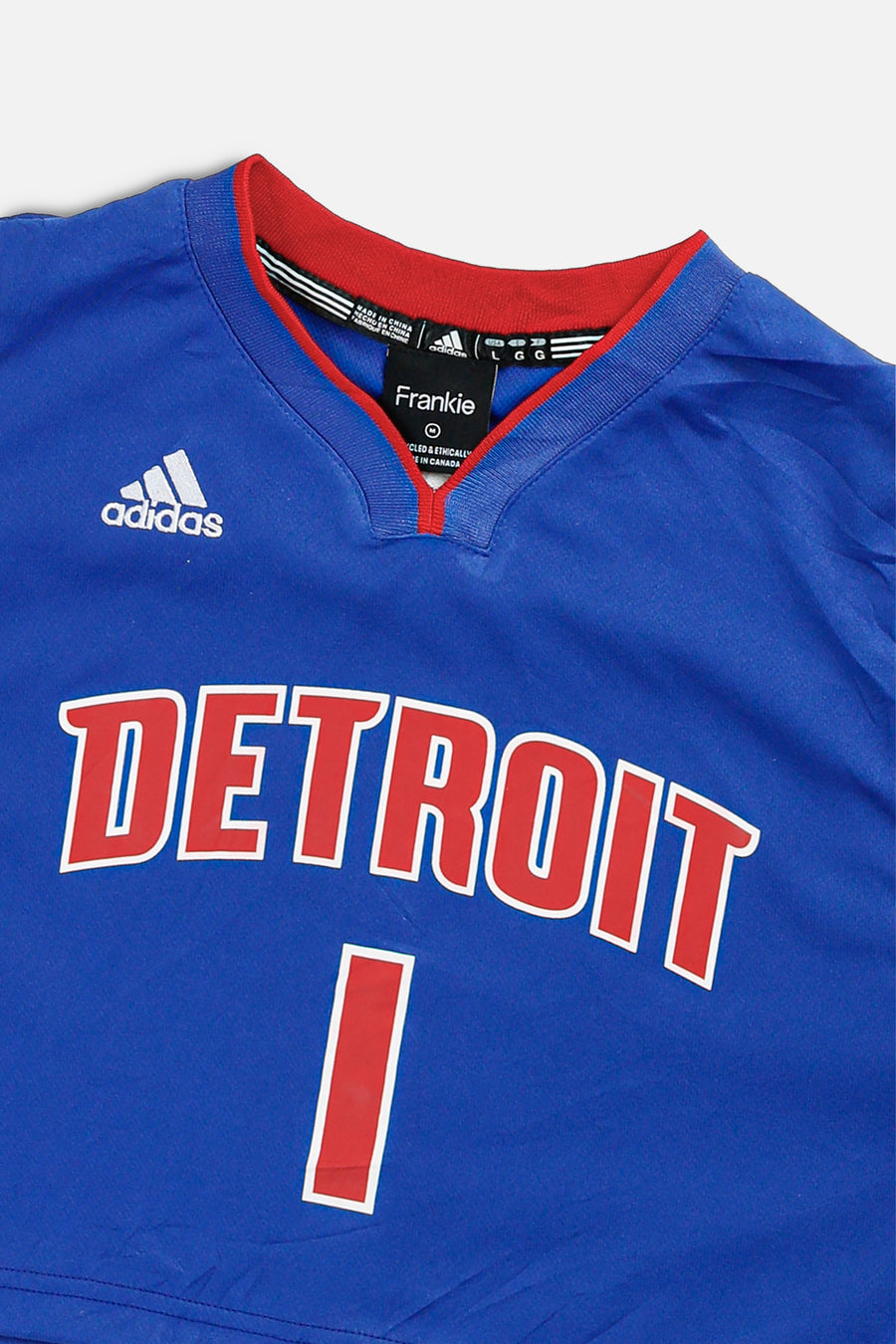 Rework Detroit Pistons NBA Crop Jersey - M