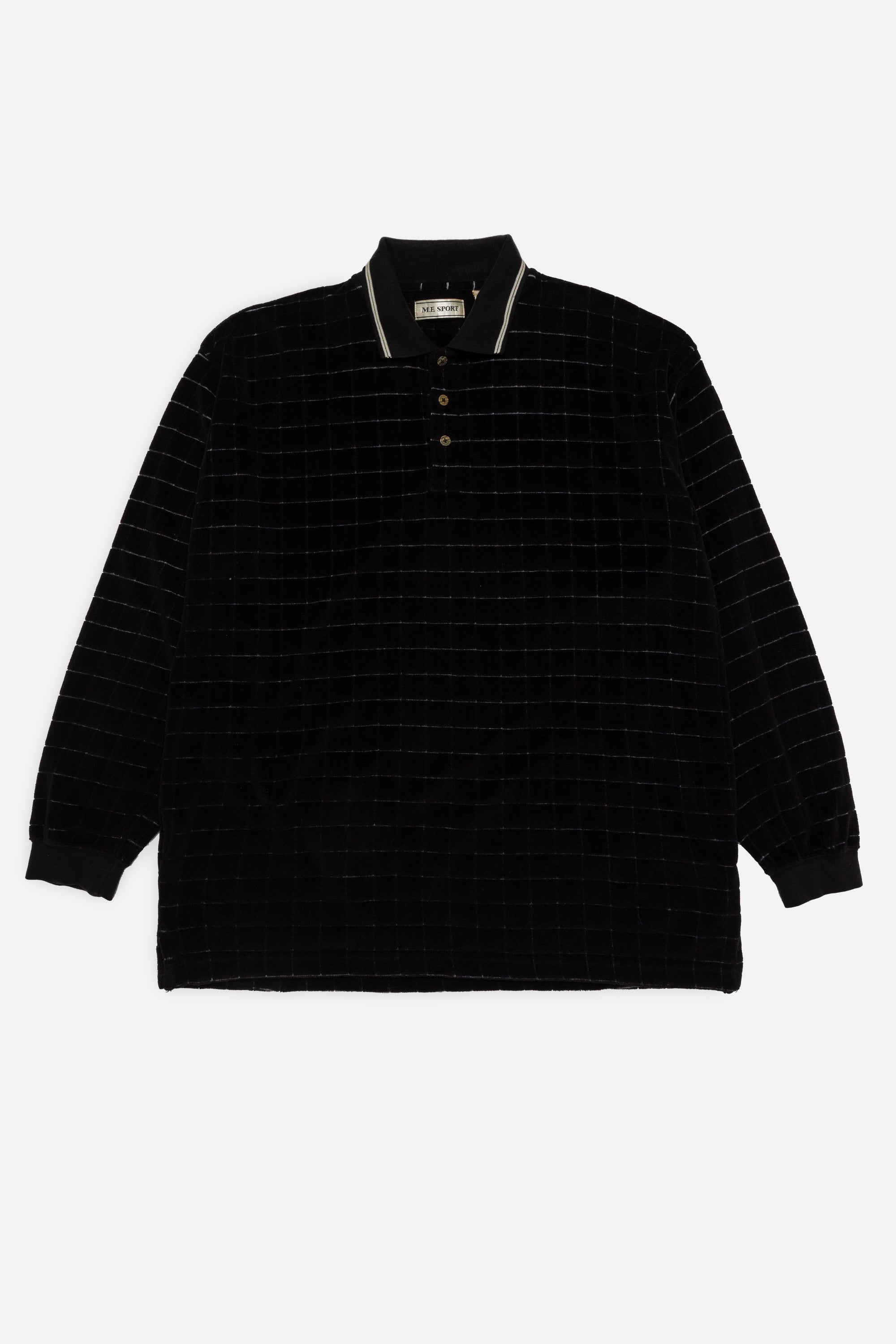 Vintage Velvet Collared Long-Sleeve Shirt