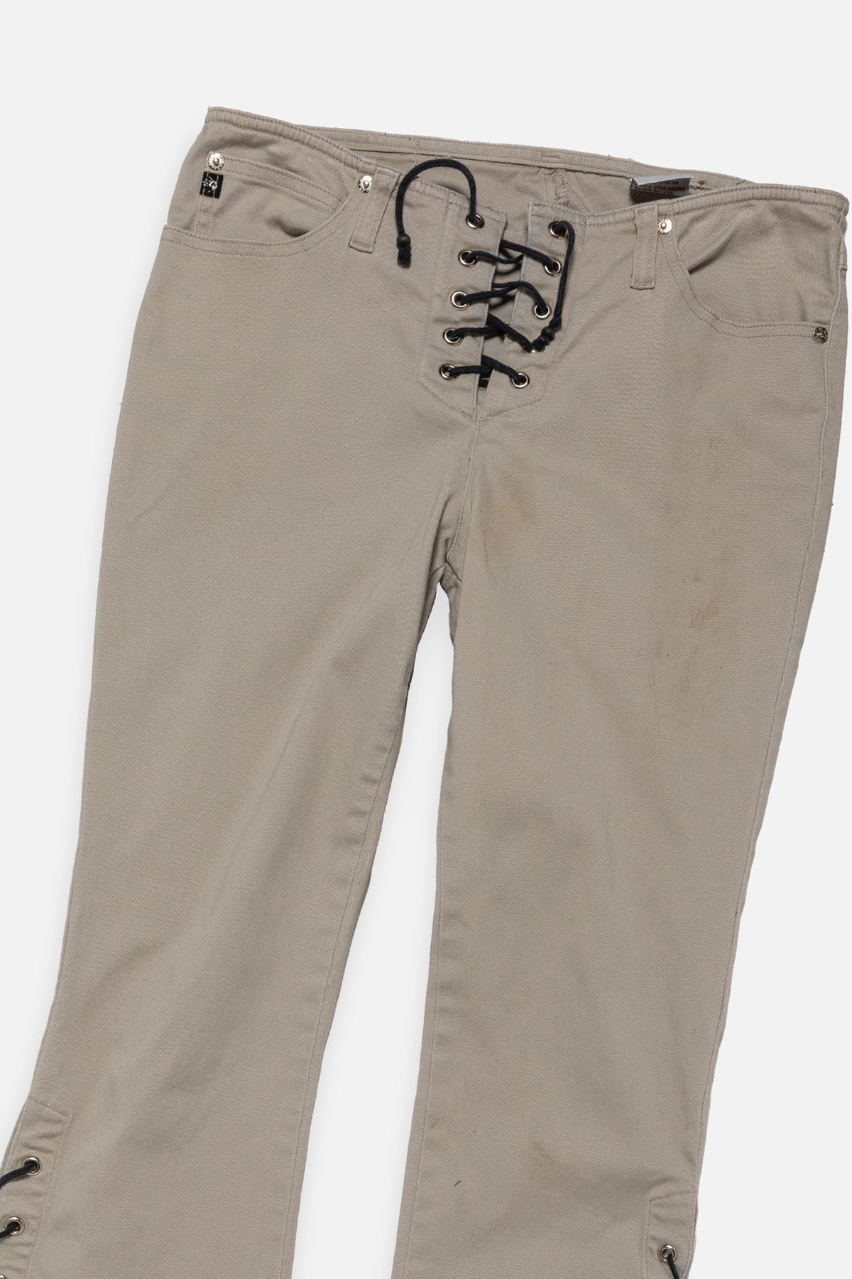 Vintage Y2K Lace-Up Flare Jeans