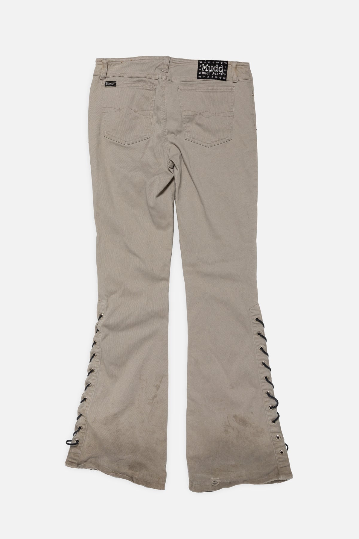 Vintage Y2K Lace-Up Flare Jeans