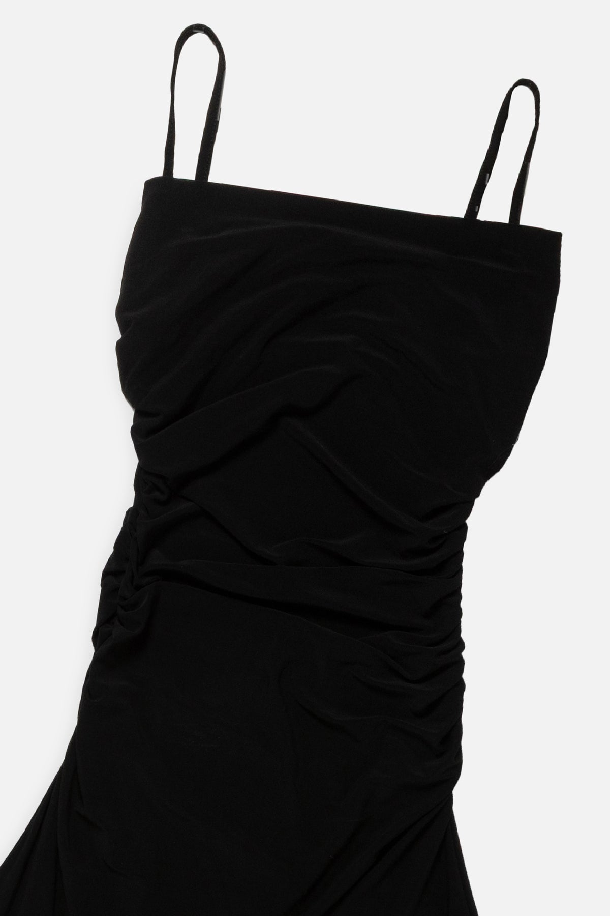 Vintage Ruched Flounce Dress