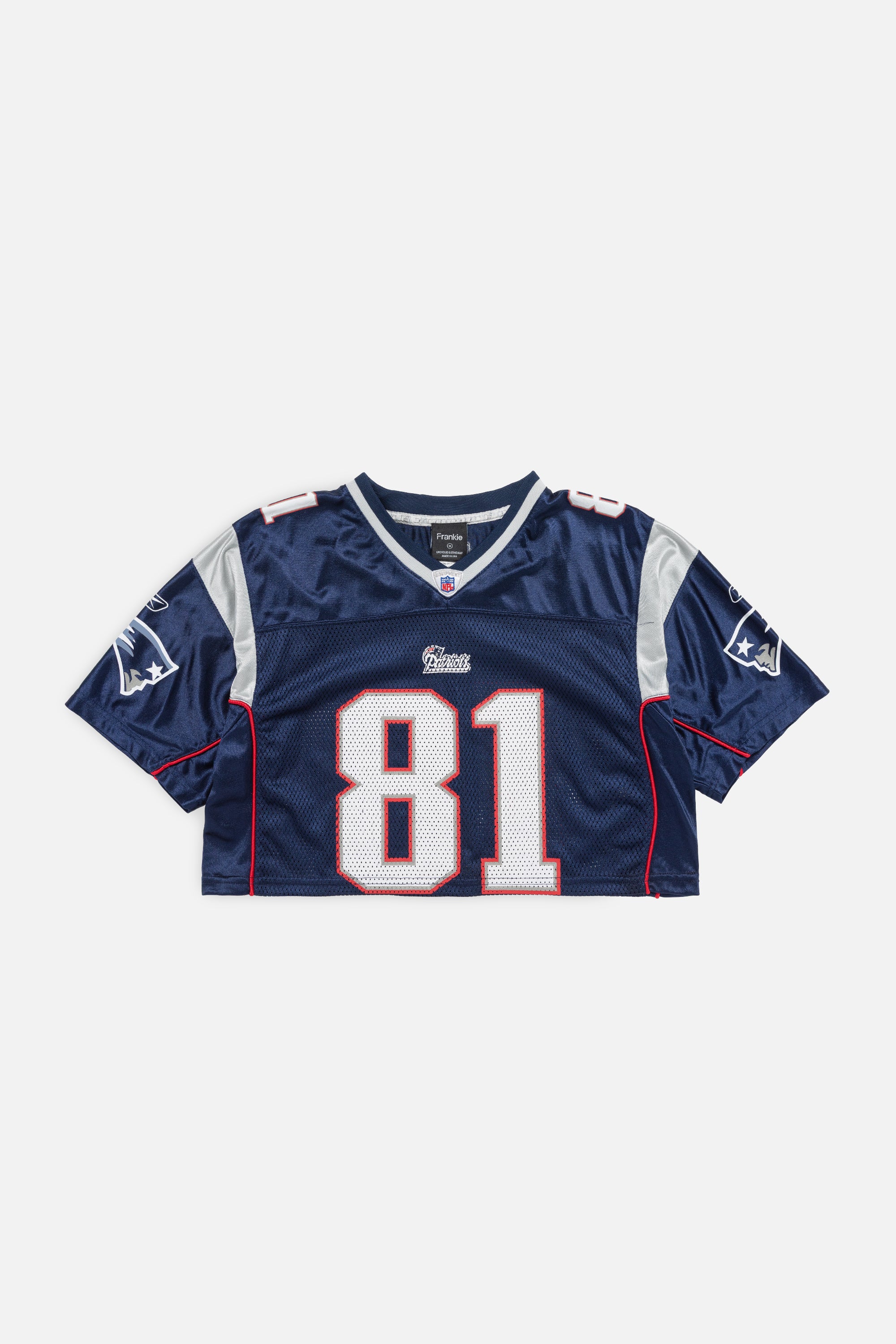 Rework New England Patriots Crop Jersey