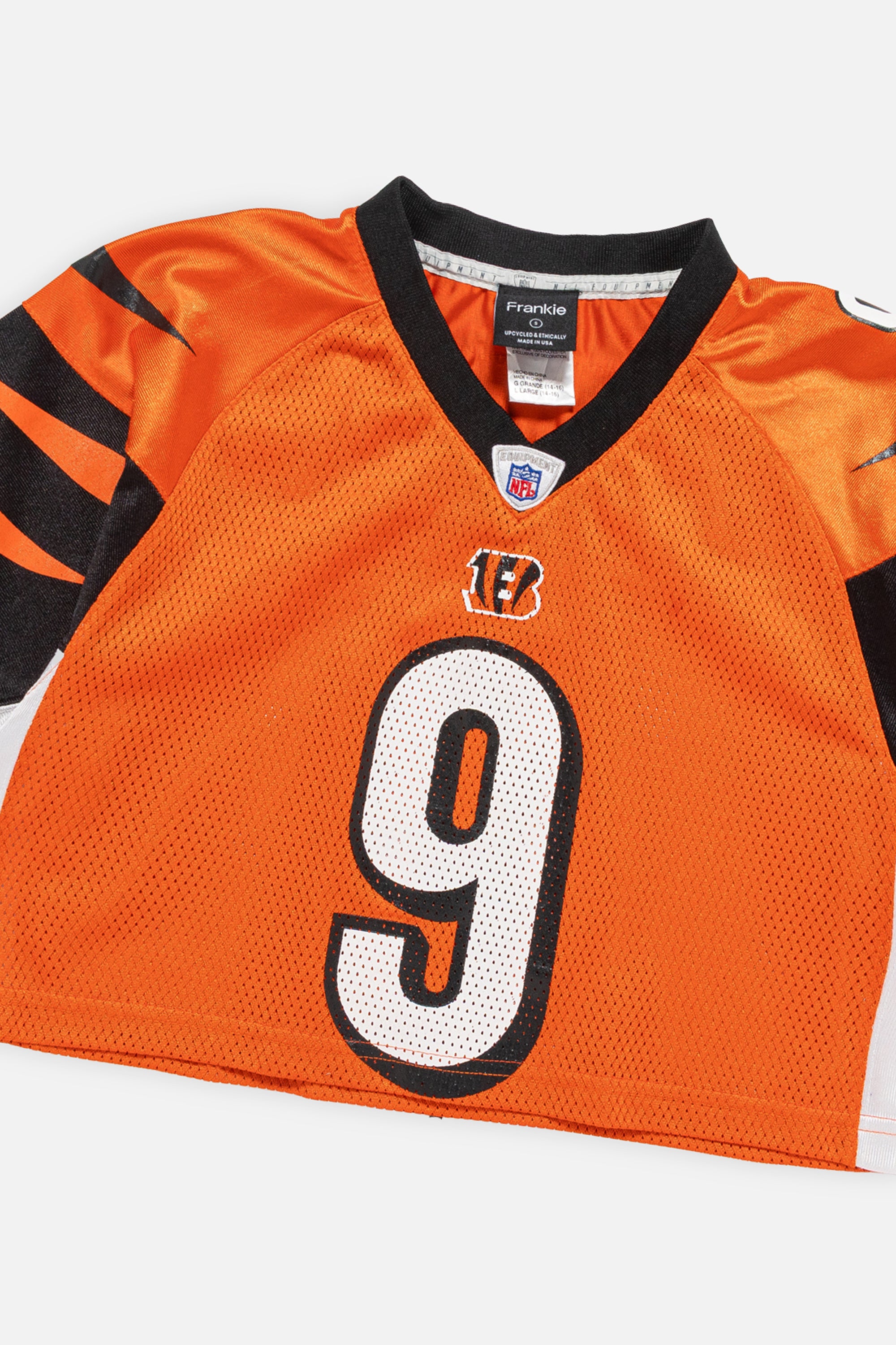 Rework Cincinnati Bengals Crop Jersey-NFL-Frankie Collective-Rework-Vintage-Streetwear