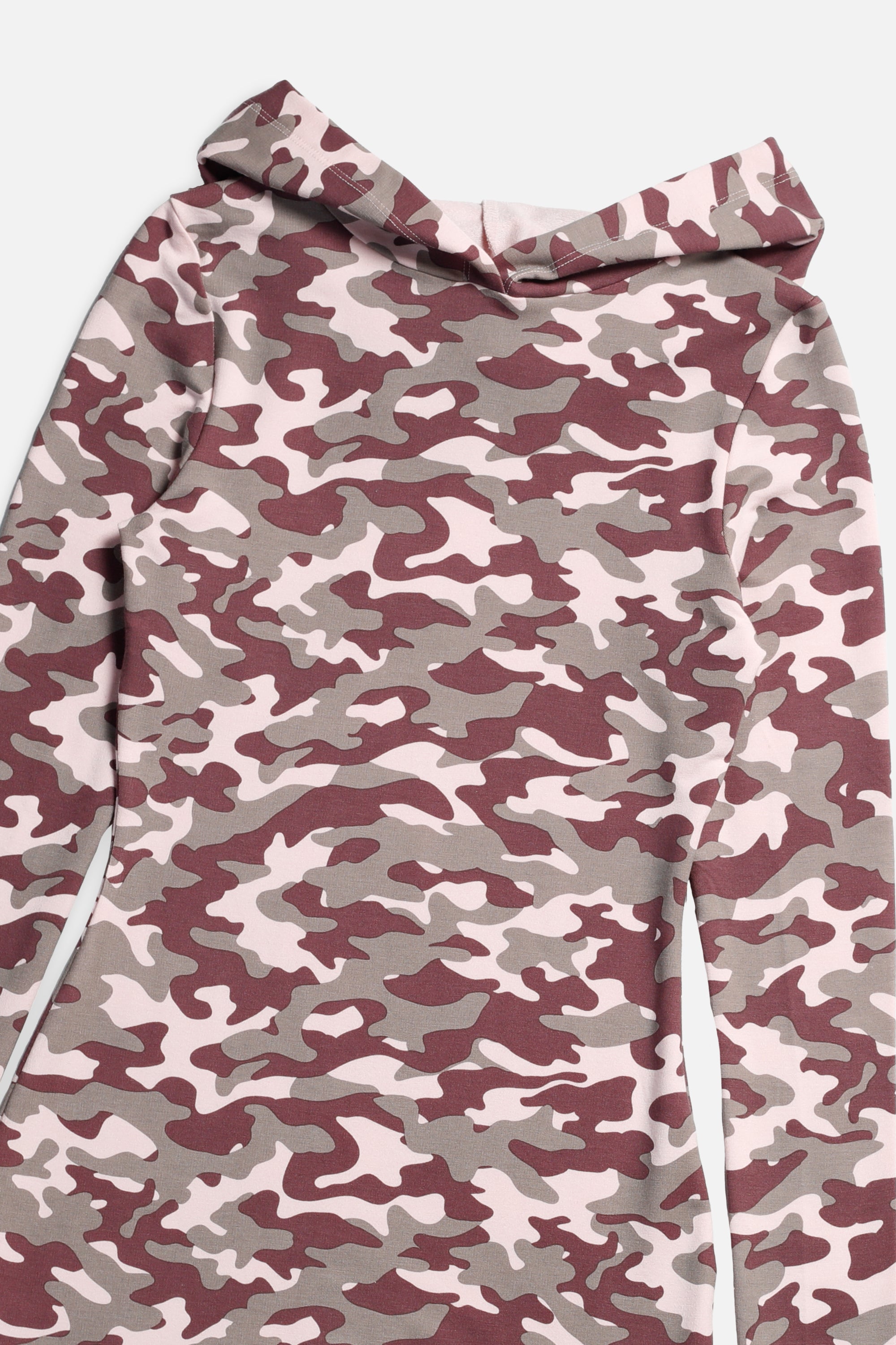 Camo Hooded Dress - Pink-DRESSES-Frankie-Frankie Collective