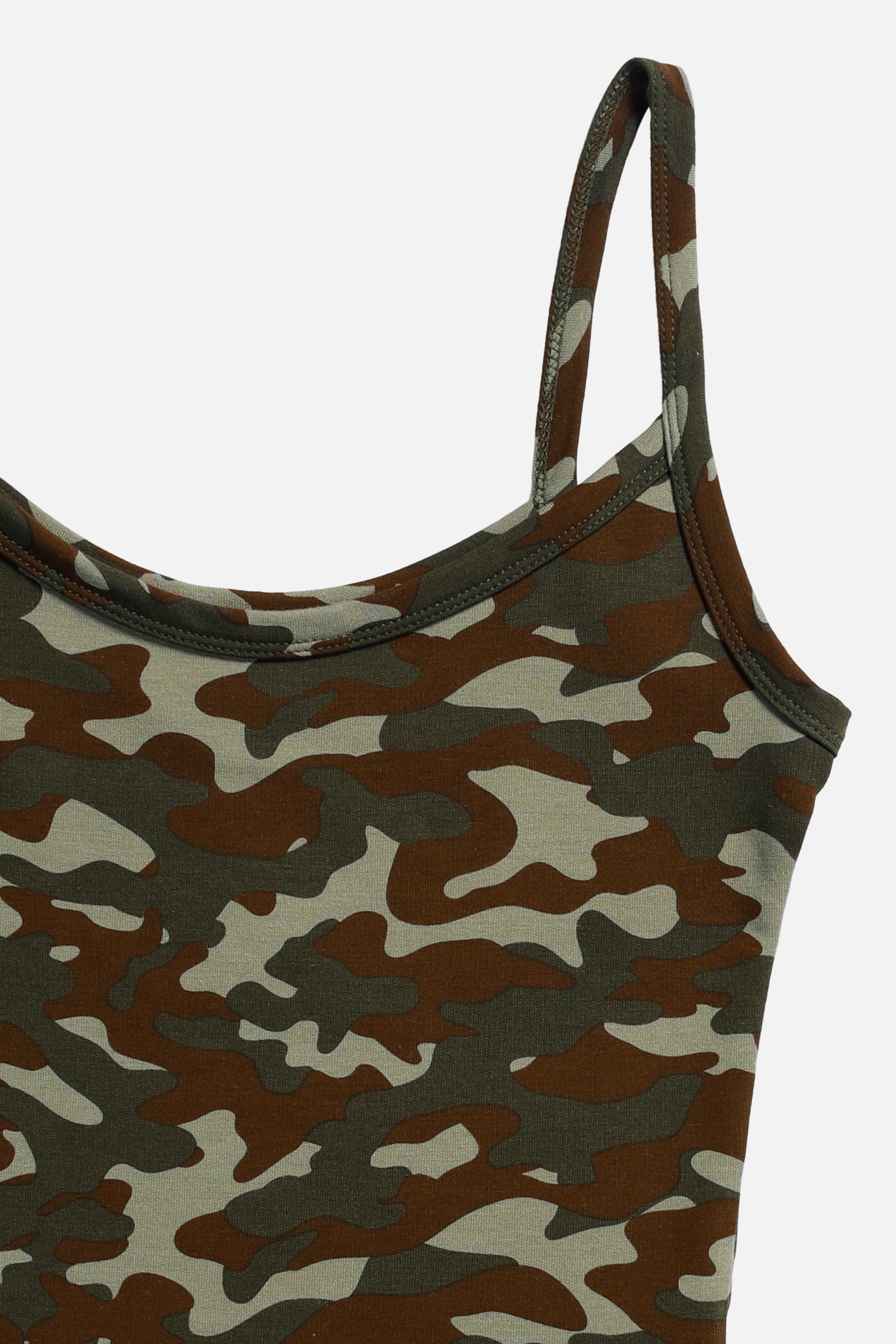 Camo Tank Top - Olive-TOPS-Frankie-Frankie Collective