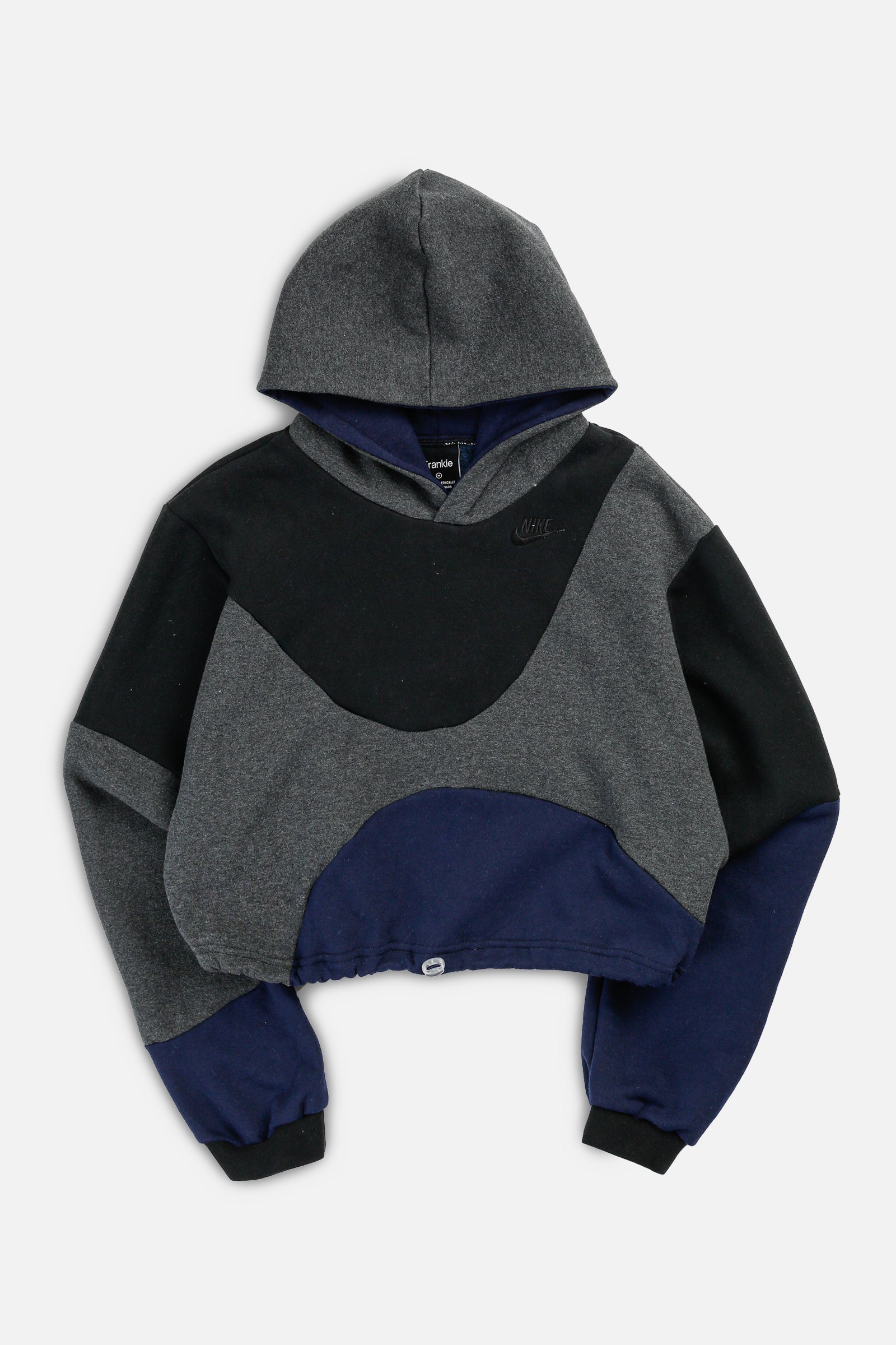 Rework Nike Wave Crop Sweatshirt - M-SWEATERS-Nike-M-Frankie Collective Rare Vintage Streetwear Reworks