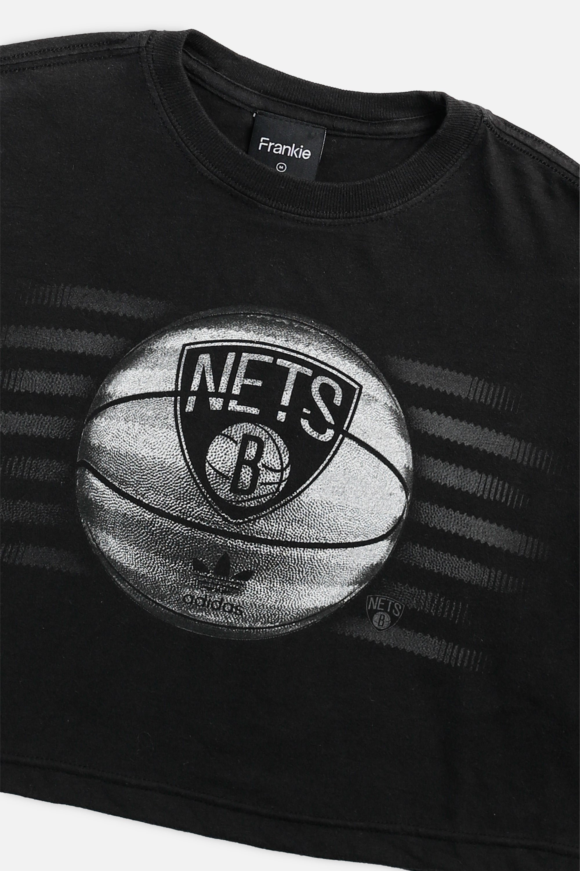Rework Brooklynn Nets NBA Crop Jersey - M-JERSEYS-NBA-M-Frankie Collective Rare Vintage Streetwear Reworks