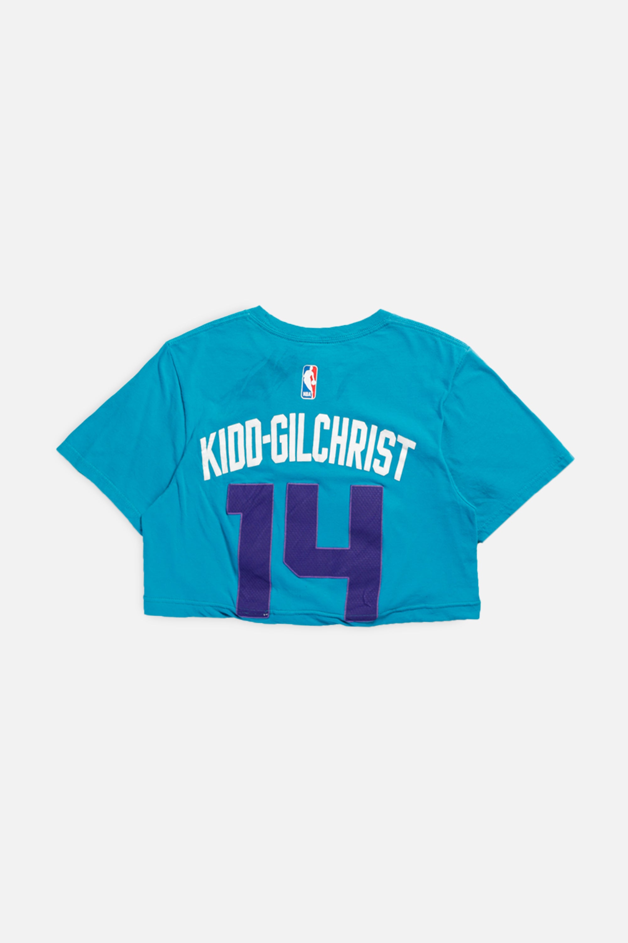 Rework Charlotte Hornets NBA Crop Tee - XS-TOPS-NBA-XS-Frankie Collective Rare Vintage Streetwear Reworks