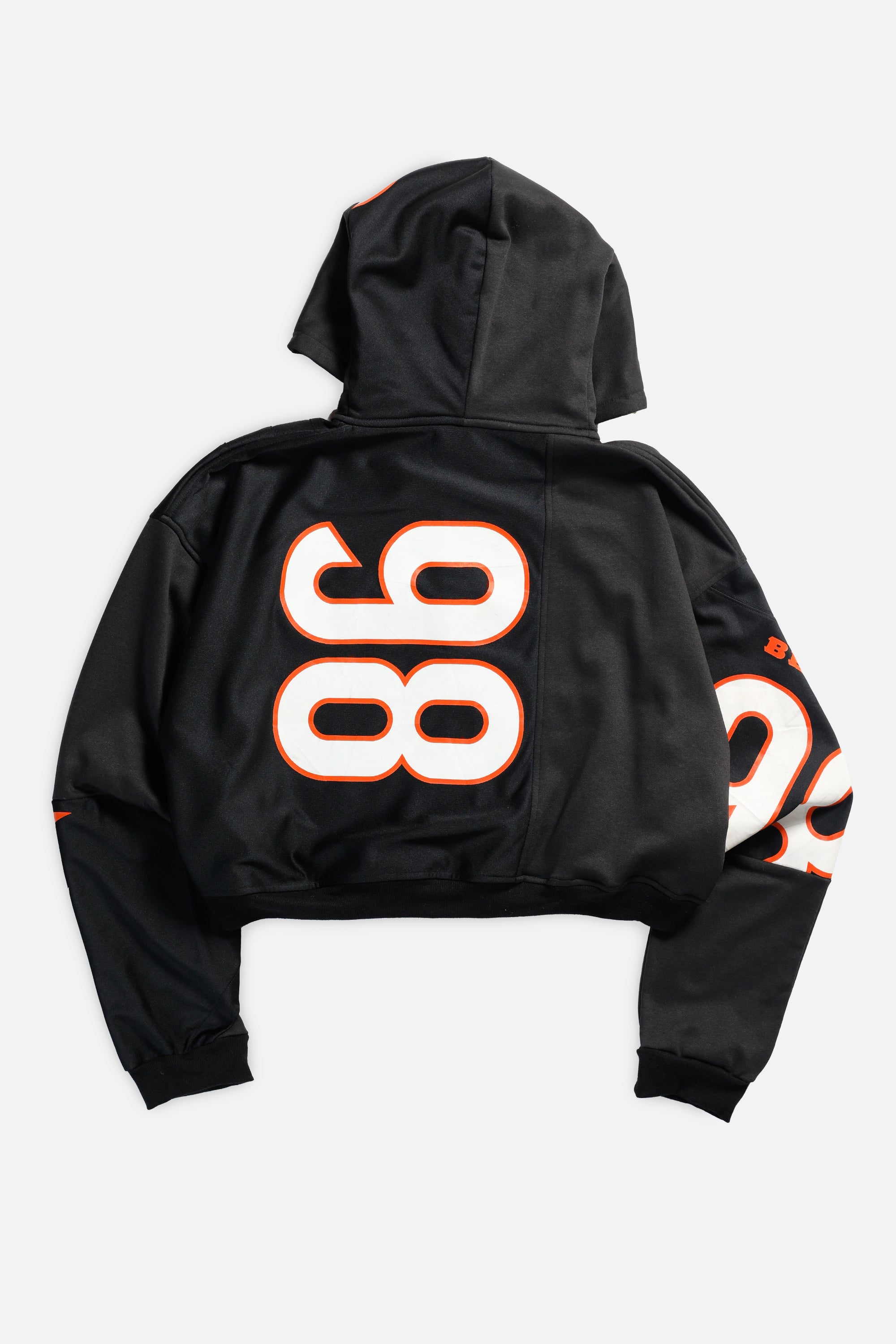 Rework Cincinnati Bengals Crop Zip Hoodie - 2XL-SWEATERS-NFL-Frankie Collective