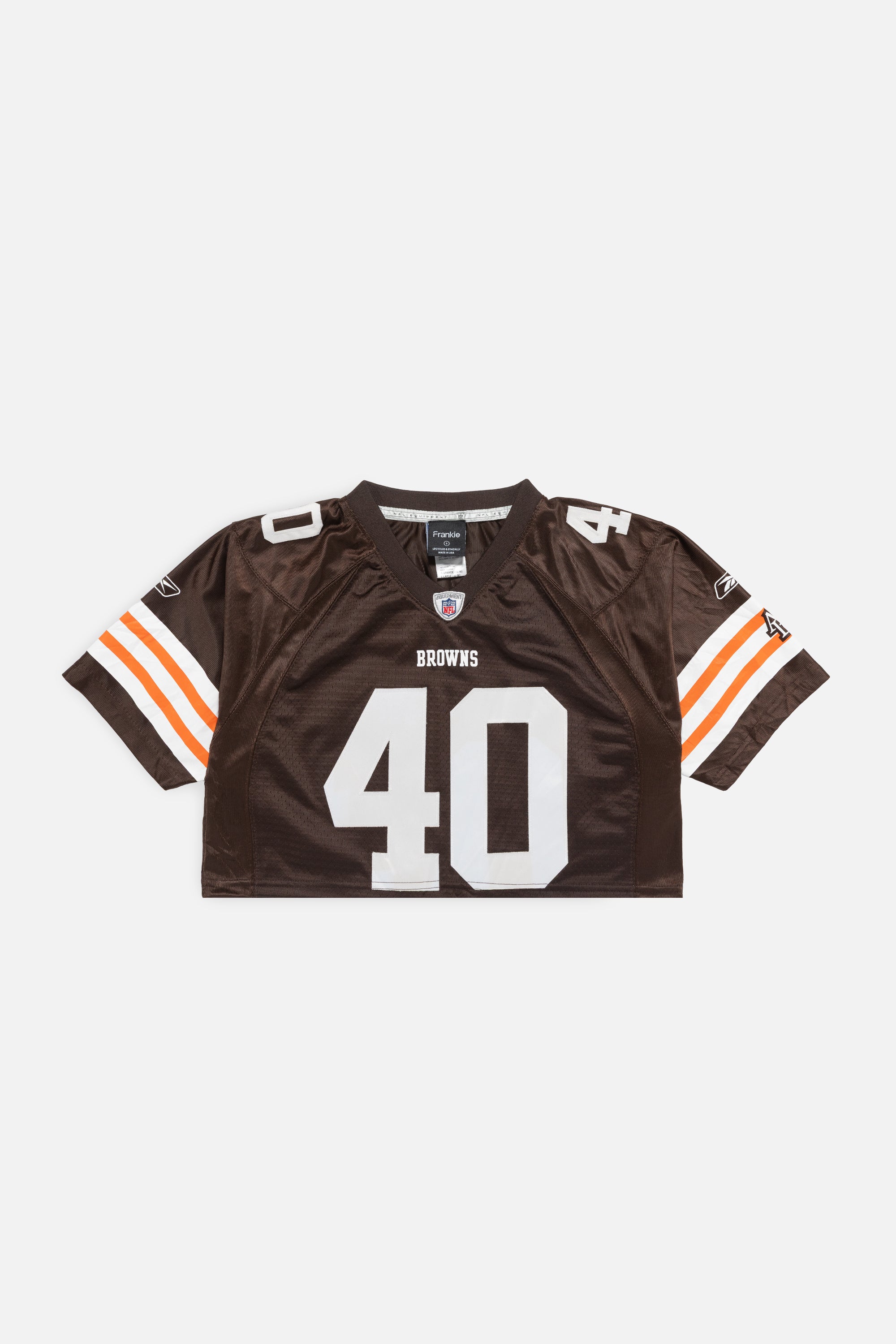 Rework Cleveland Browns Crop Jersey-NFL-Frankie Collective-Rework-Vintage-Streetwear