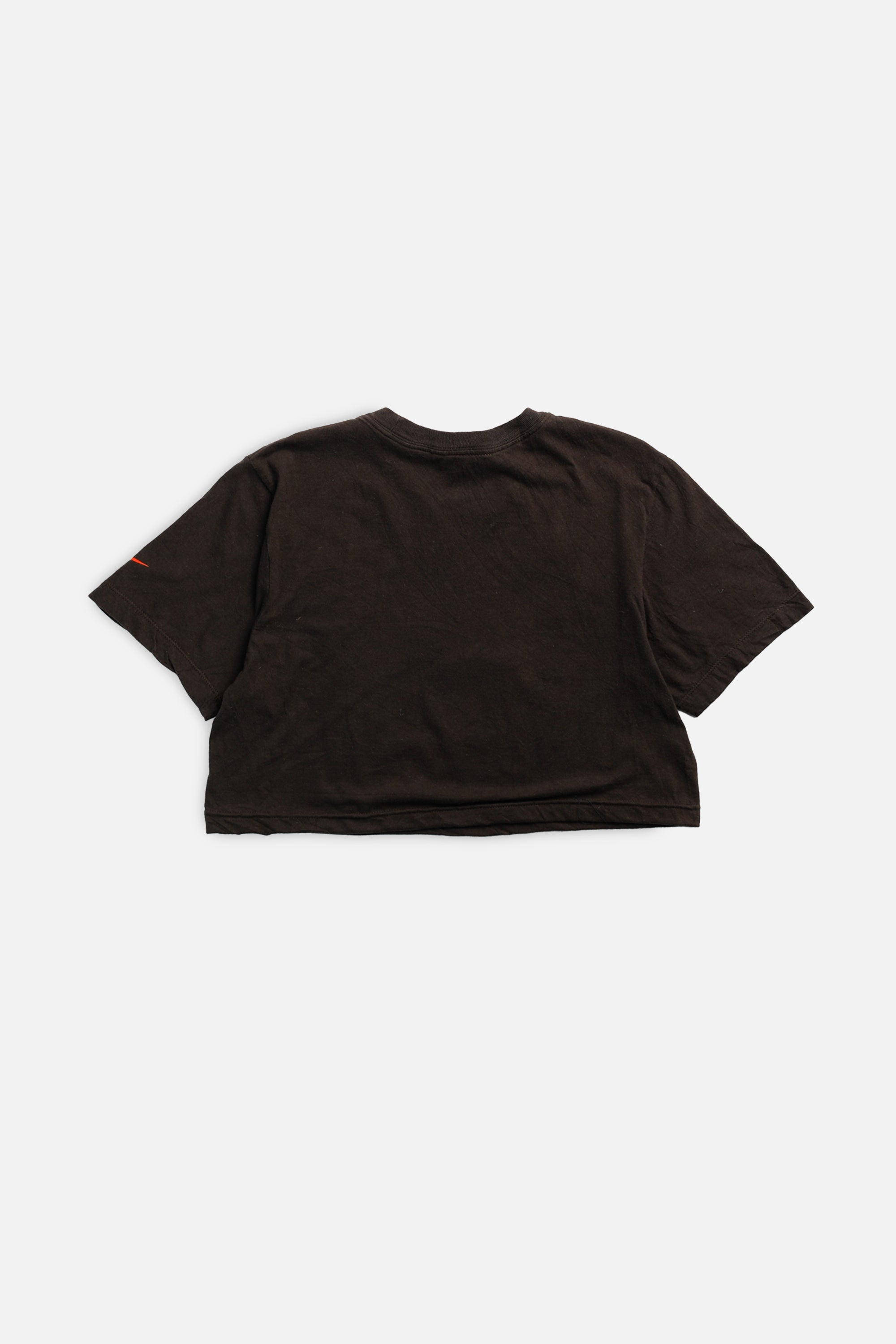 Rework Cleveland Browns NFL Crop Tee - S-TOPS-NFL-S-Frankie Collective Rare Vintage Streetwear Reworks