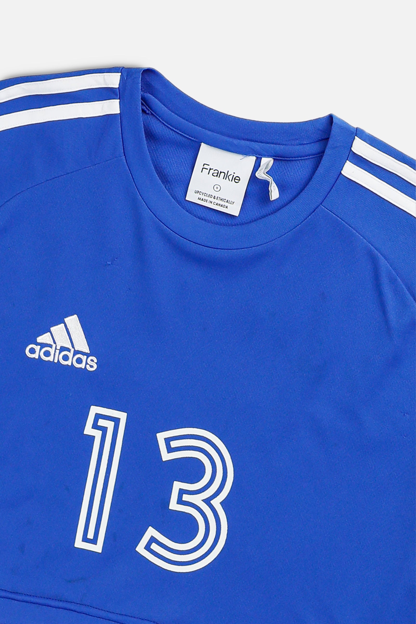 Rework Crop Adidas Soccer Jersey - S-JERSEYS-Adidas-S-Frankie Collective Rare Vintage Streetwear Reworks
