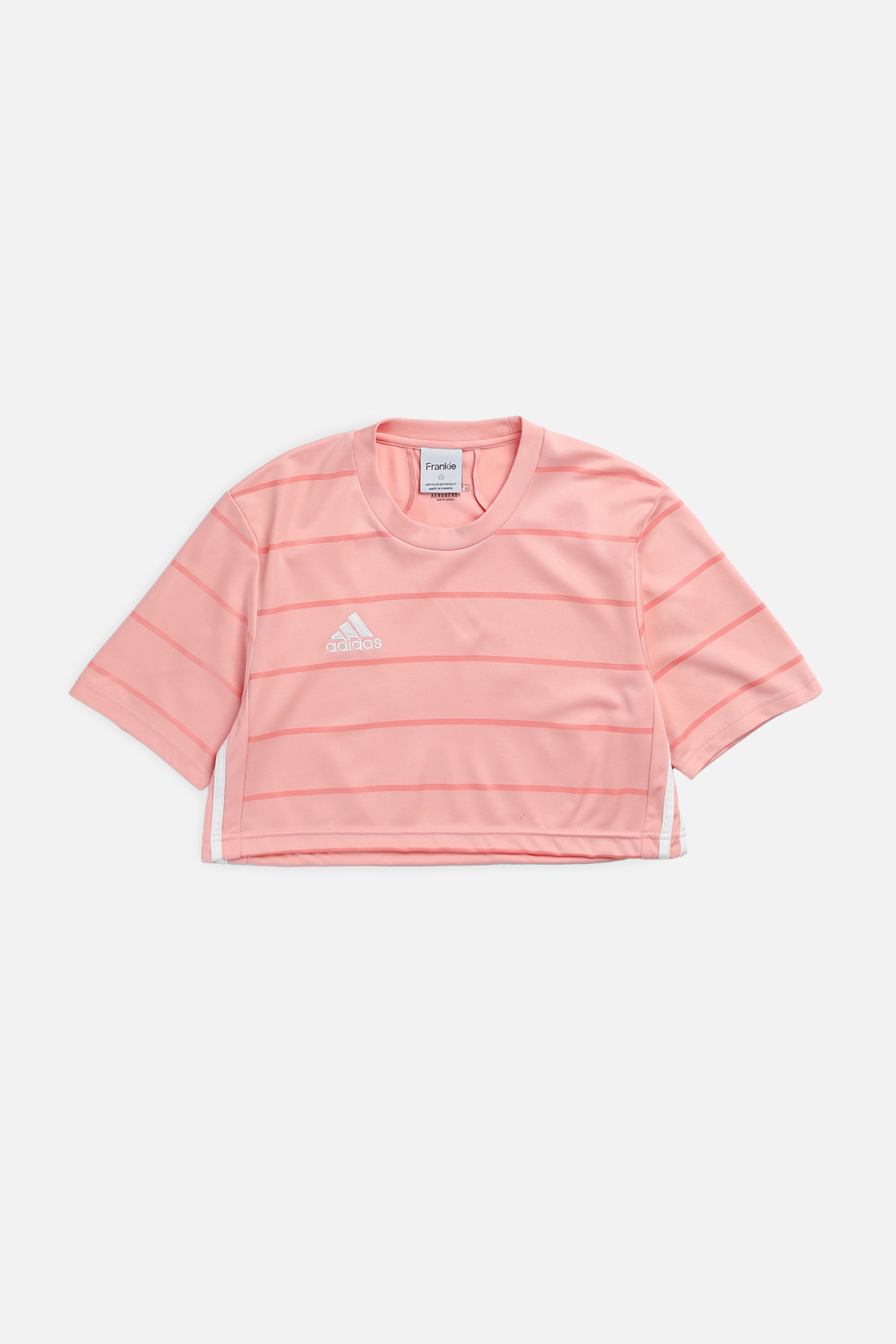 Rework Crop Adidas Soccer Jersey - S-JERSEYS-Adidas-S-Frankie Collective Rare Vintage Streetwear Reworks