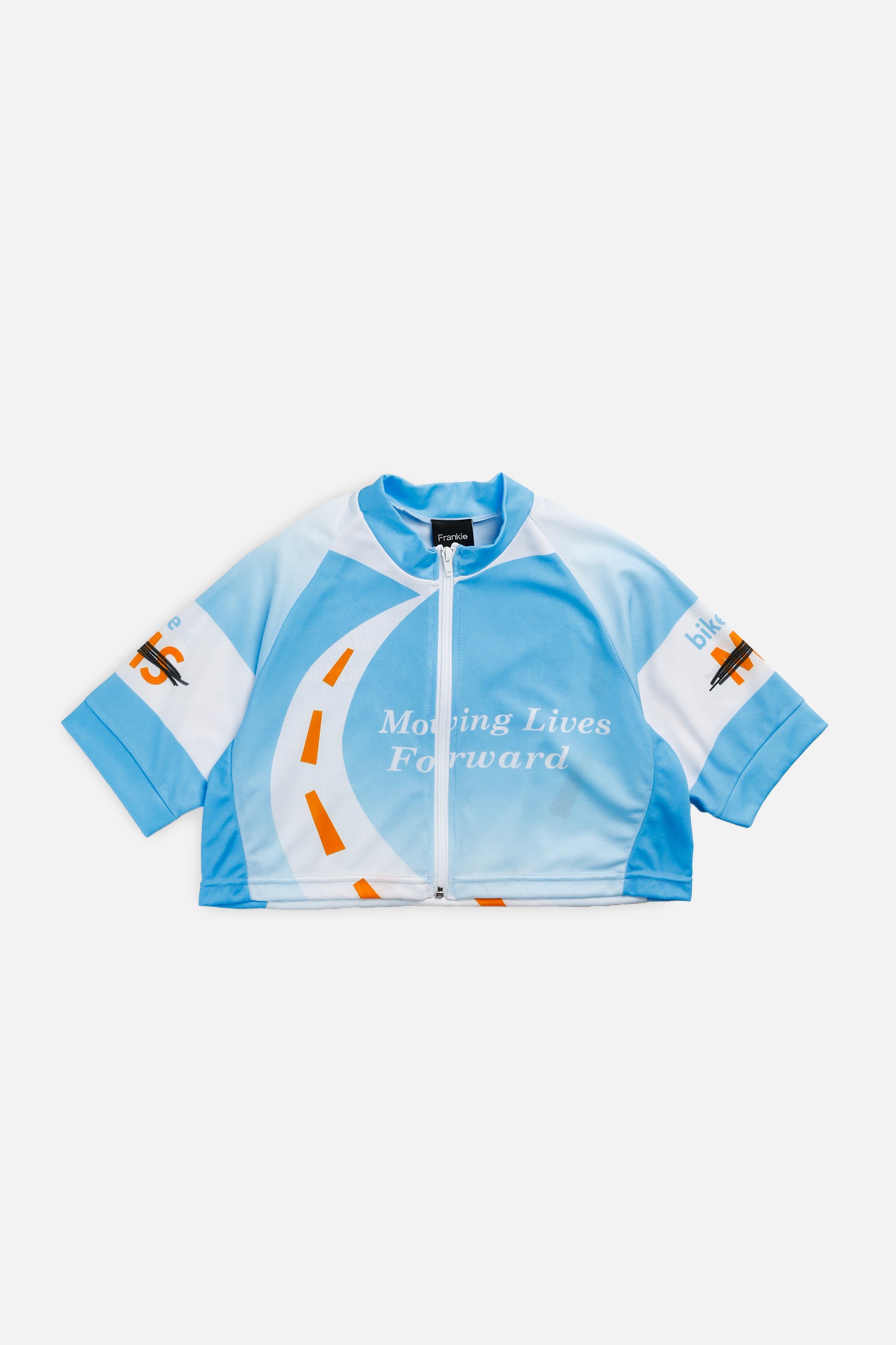 Rework Crop Cycling Jersey - L-JERSEYS-vendor-unknown-L-Frankie Collective Rare Vintage Streetwear Reworks