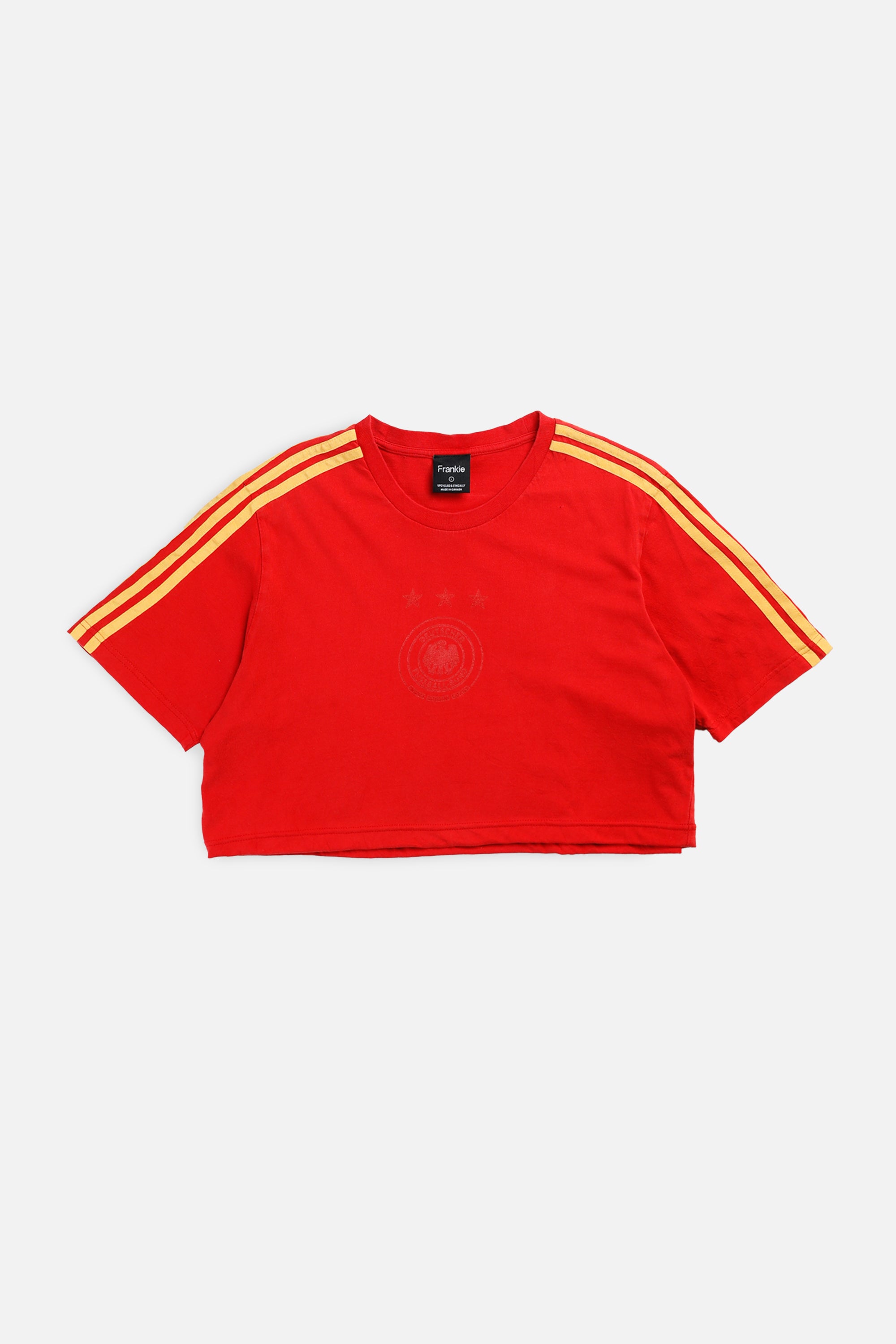 Rework Crop Germany Soccer Tee - L-JERSEYS-vendor-unknown-L-Frankie Collective Rare Vintage Streetwear Reworks