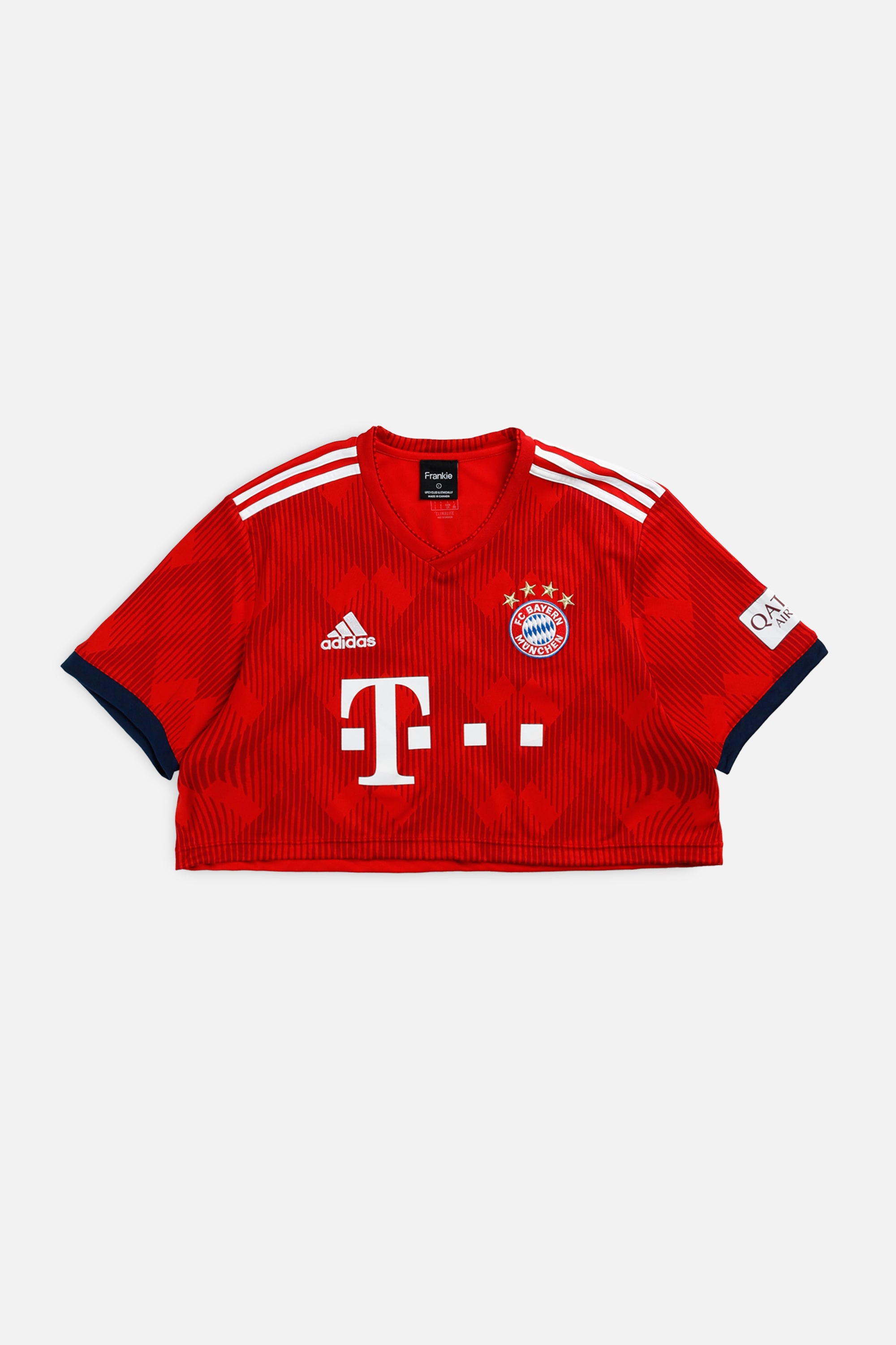 Rework Crop Munich Soccer Jersey - L-JERSEYS-vendor-unknown-L-Frankie Collective Rare Vintage Streetwear Reworks