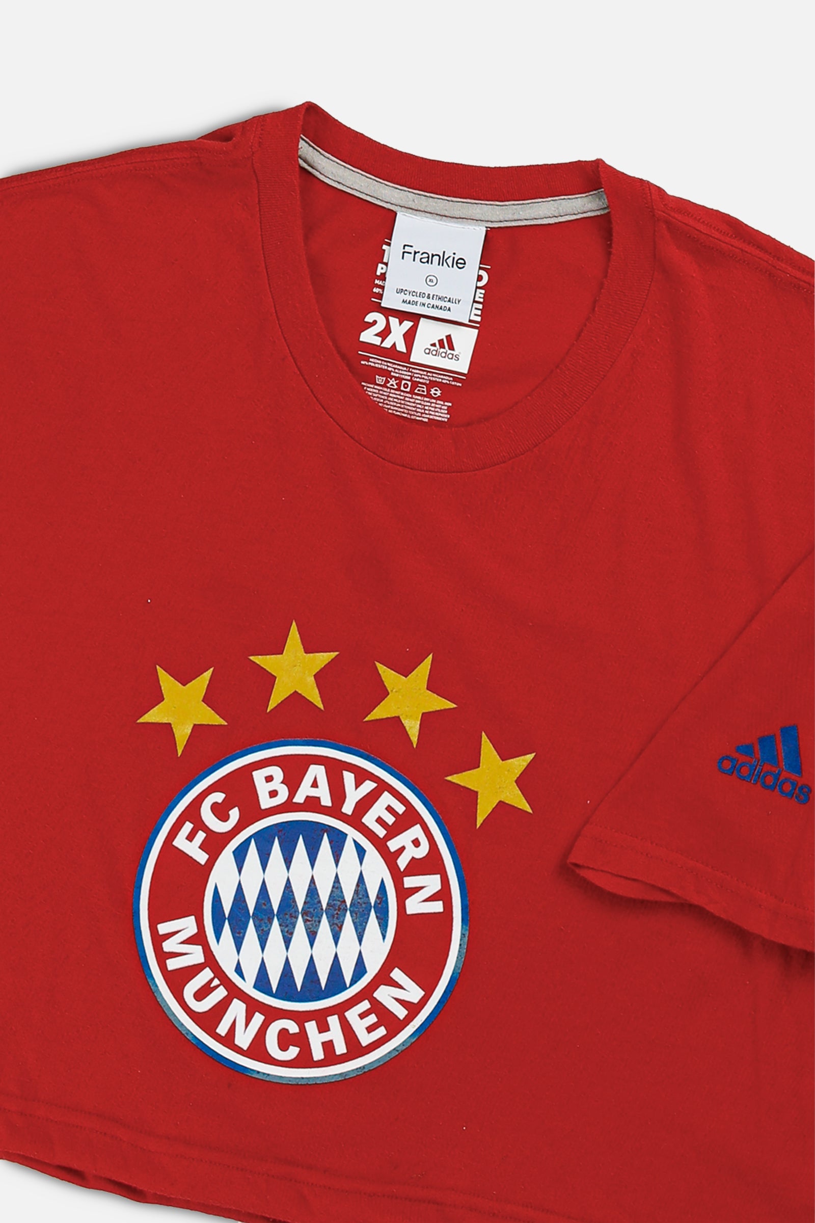 Rework Crop Munich Soccer Tee - XL-JERSEYS-vendor-unknown-XL-Frankie Collective Rare Vintage Streetwear Reworks