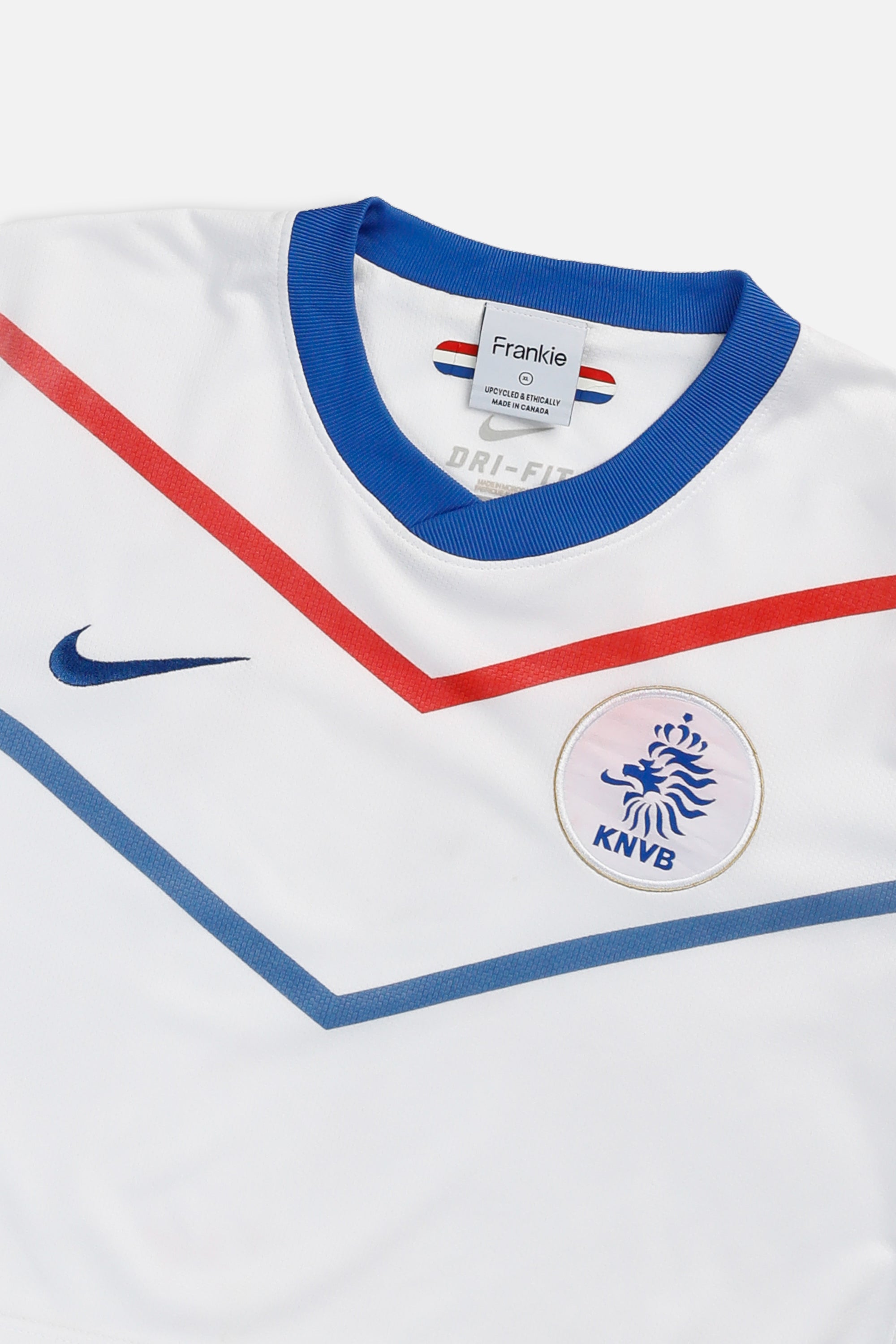 Rework Crop Netherlands Soccer Jersey - XL-JERSEYS-vendor-unknown-XL-Frankie Collective Rare Vintage Streetwear Reworks