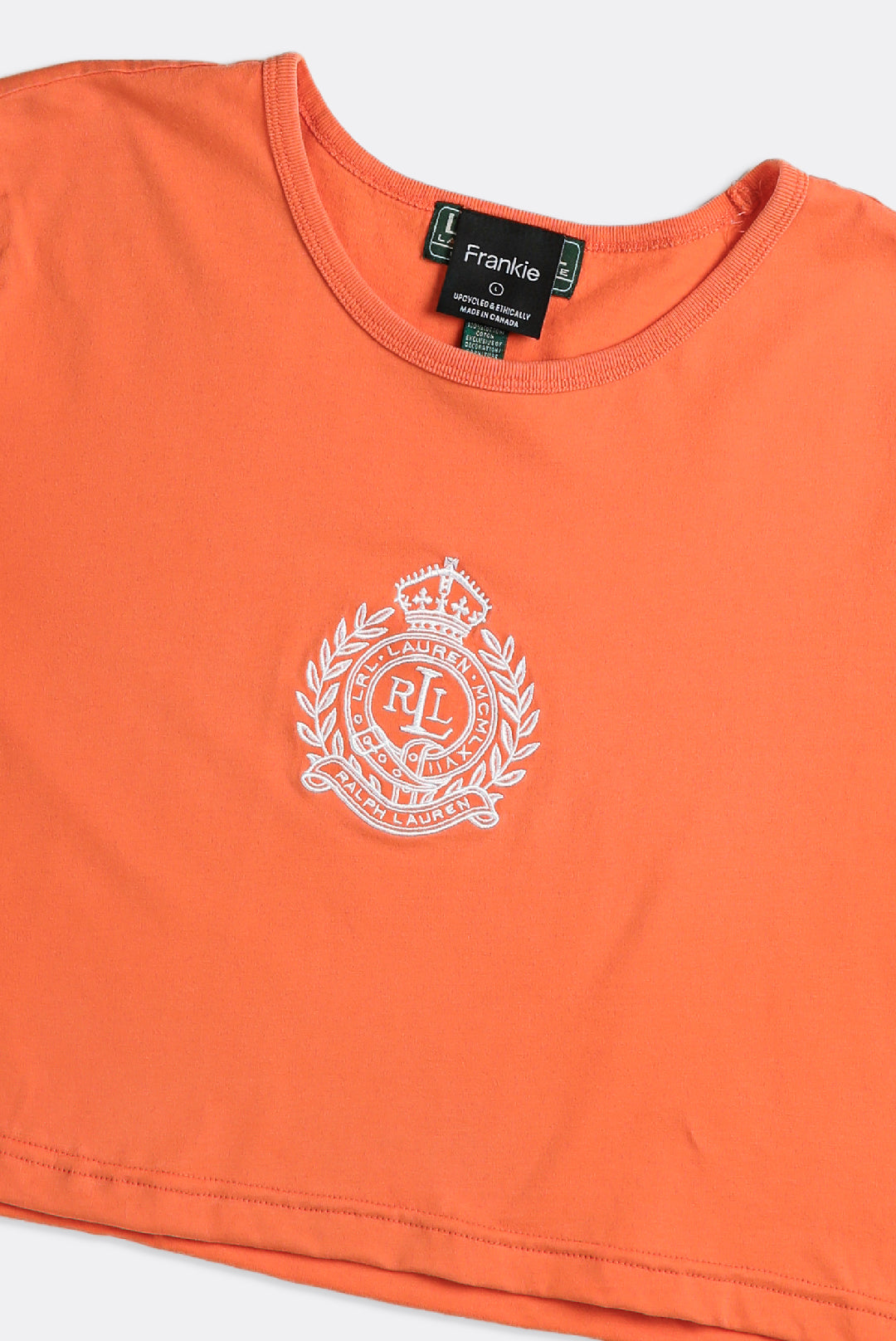 Rework Crop Tee - L-TOPS-vendor-unknown-Frankie Collective Rare Vintage Streetwear Reworks