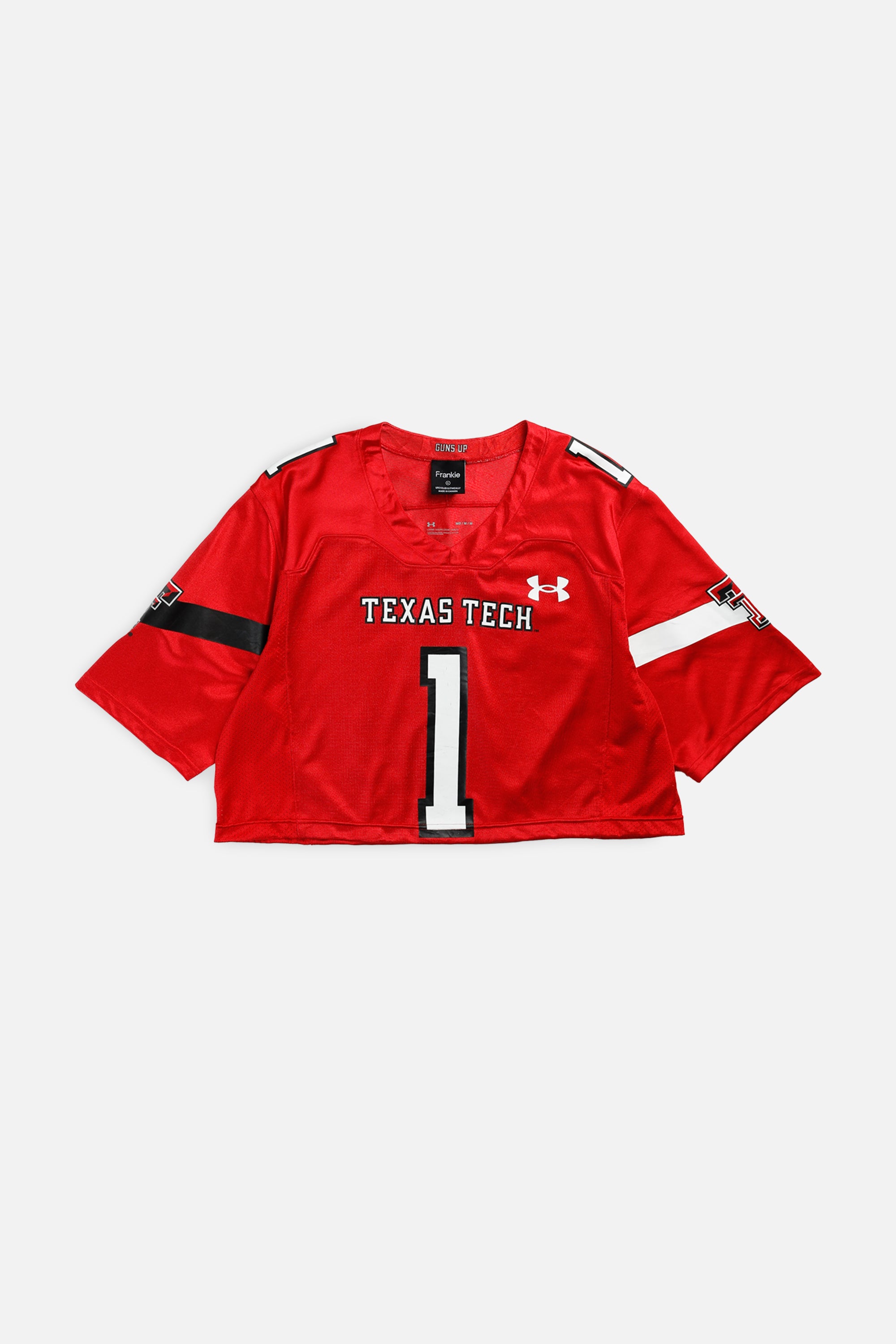 Rework Crop Texas Tech NCAA Jersey - XL-JERSEYS-NCAA-XL-Frankie Collective Rare Vintage Streetwear Reworks