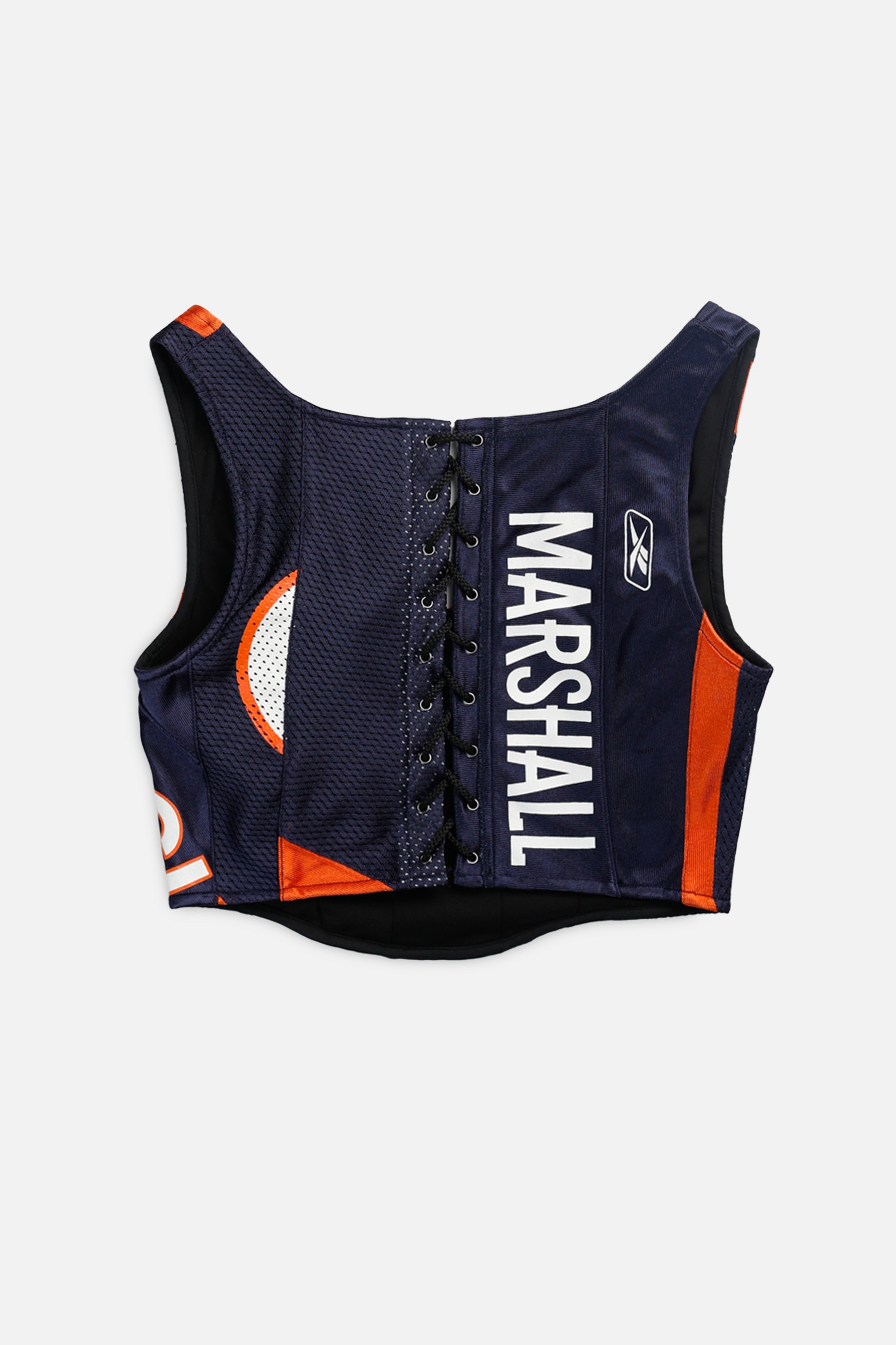 Rework Denver Broncos NFL Corset - S-TOPS-NFL-S-Frankie Collective Rare Vintage Streetwear Reworks