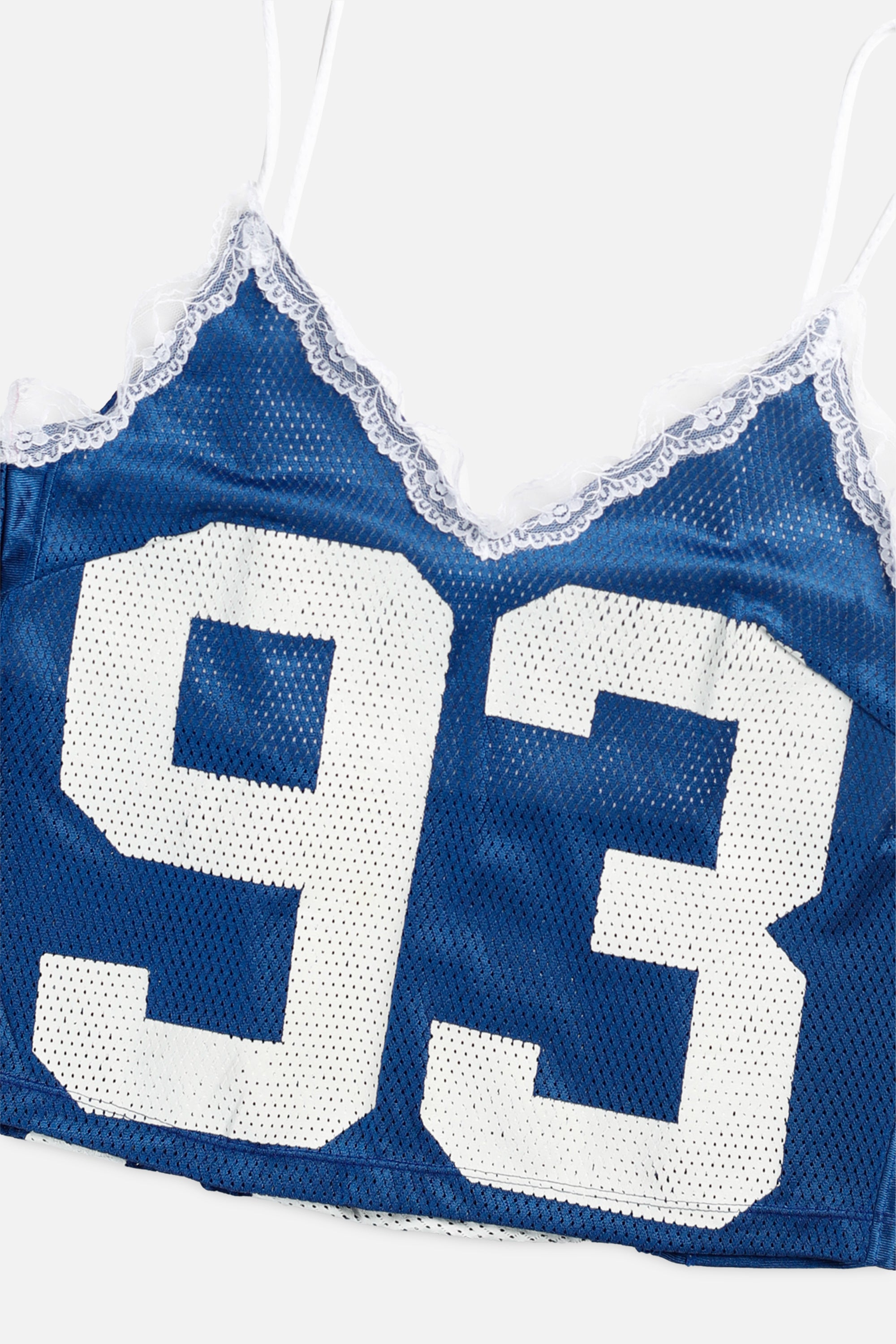Rework Indianapolis Colts NFL Lace Tank - S-TOPS-NFL-S-Frankie Collective Rare Vintage Streetwear Reworks