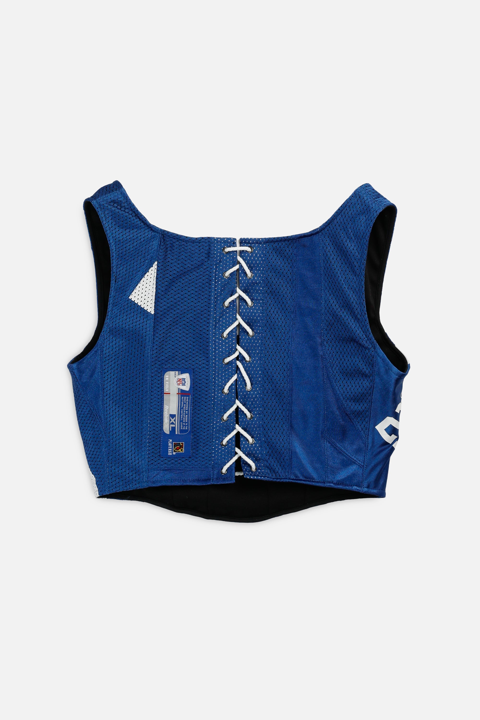 Rework Indianapolis Colts NFL Corset - M-TOPS-NFL-M-Frankie Collective Rare Vintage Streetwear Reworks