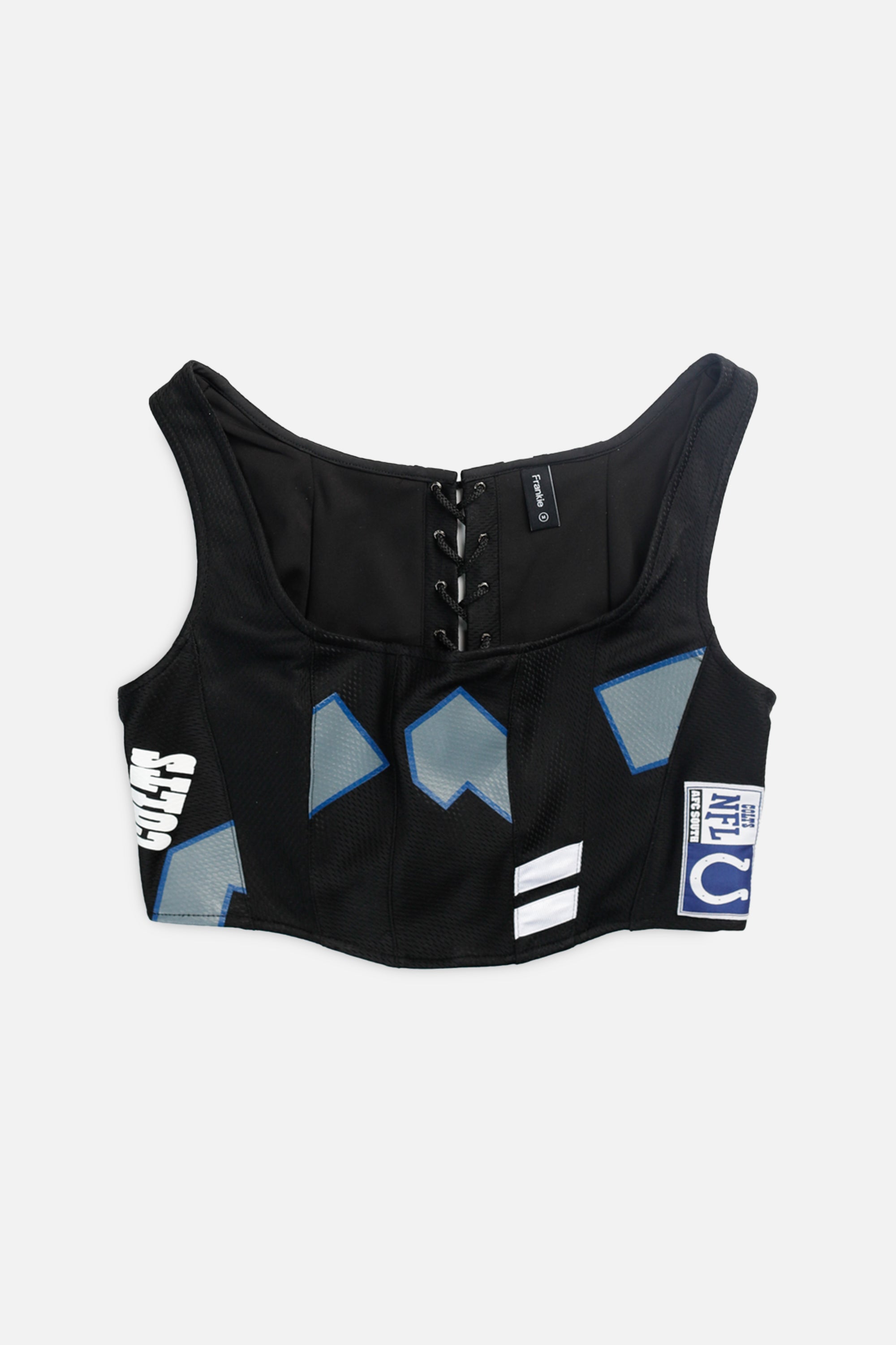 Rework Indianapolis Colts NFL Corset - M-TOPS-NFL-M-Frankie Collective Rare Vintage Streetwear Reworks