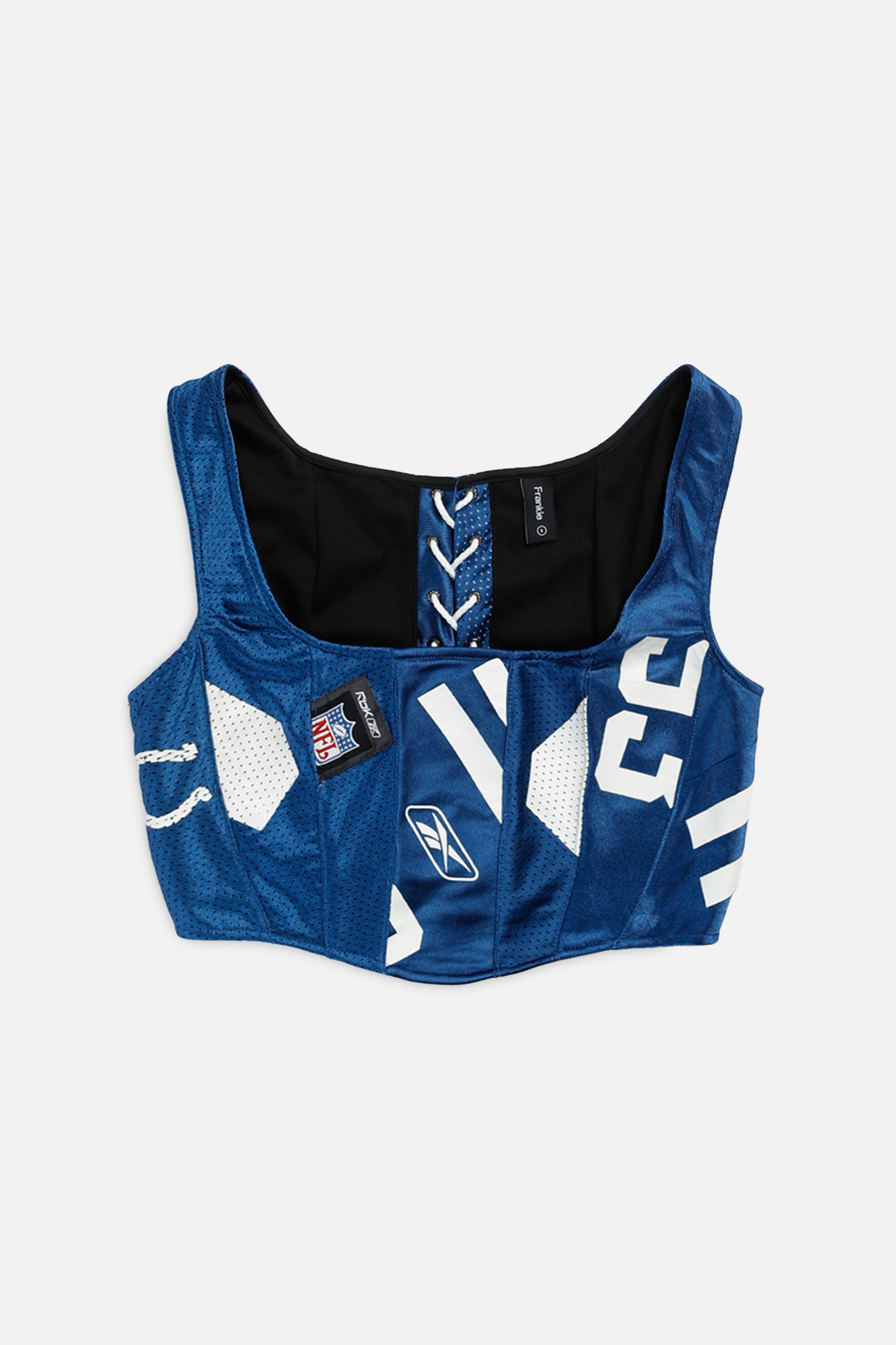Rework Indianapolis Colts NFL Corset - S-TOPS-NFL-S-Frankie Collective Rare Vintage Streetwear Reworks