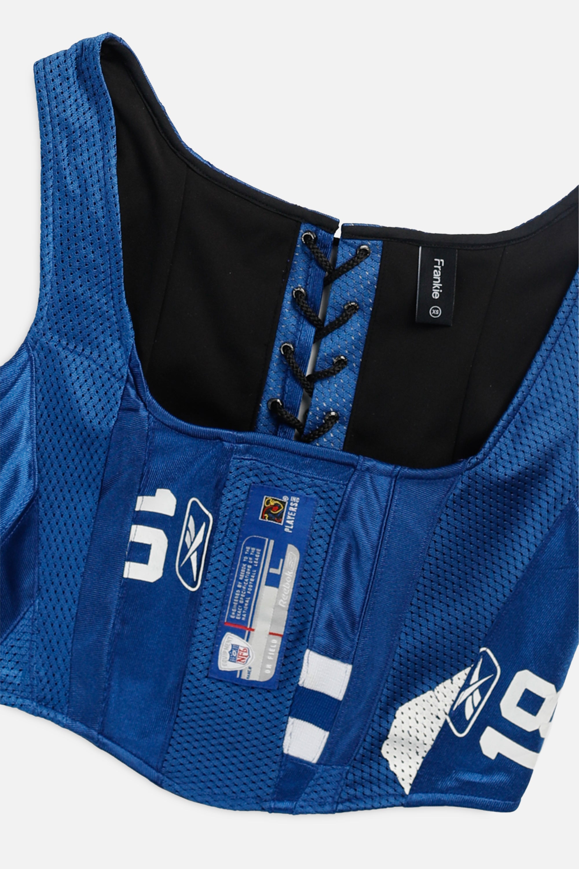 Rework Indianapolis Colts NFL Corset - XS-TOPS-NFL-XS-Frankie Collective Rare Vintage Streetwear Reworks