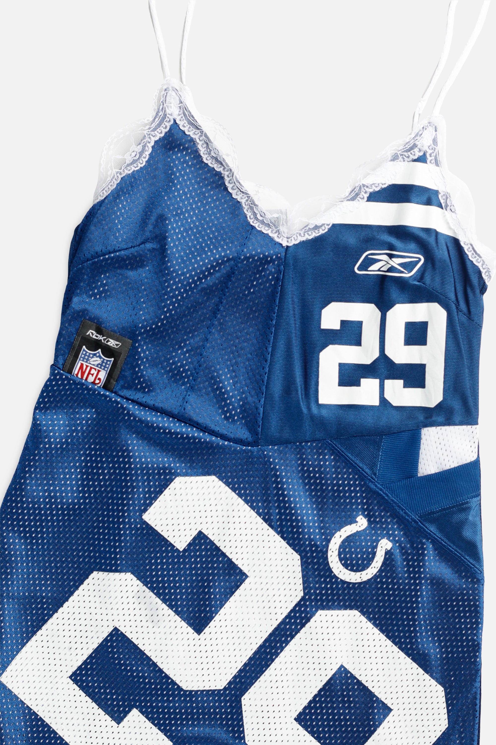 Rework Indianapolis Colts NFL Lace Dress - S-DRESSES-NFL-S-Frankie Collective Rare Vintage Streetwear Reworks