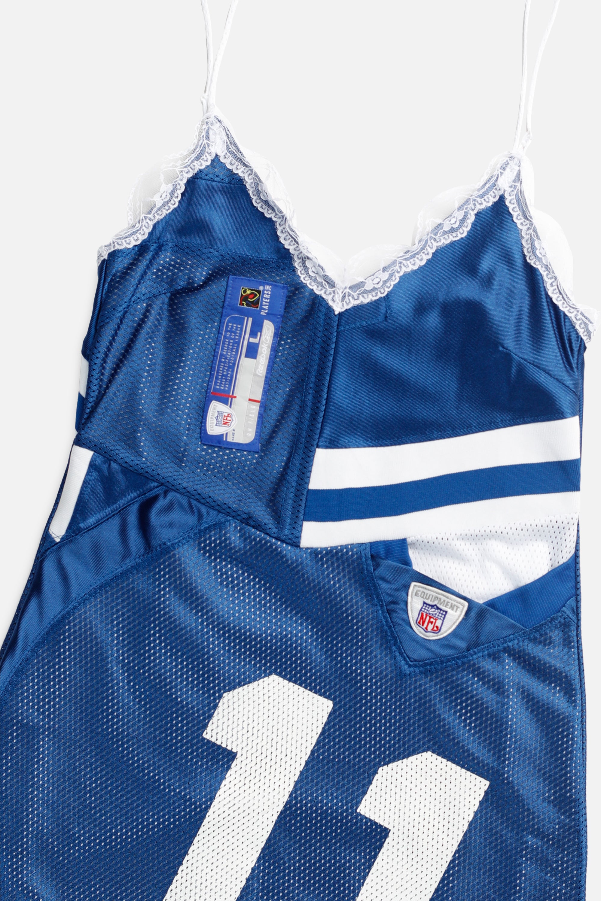 Rework Indianapolis Colts NFL Lace Dress - S-DRESSES-NFL-S-Frankie Collective Rare Vintage Streetwear Reworks