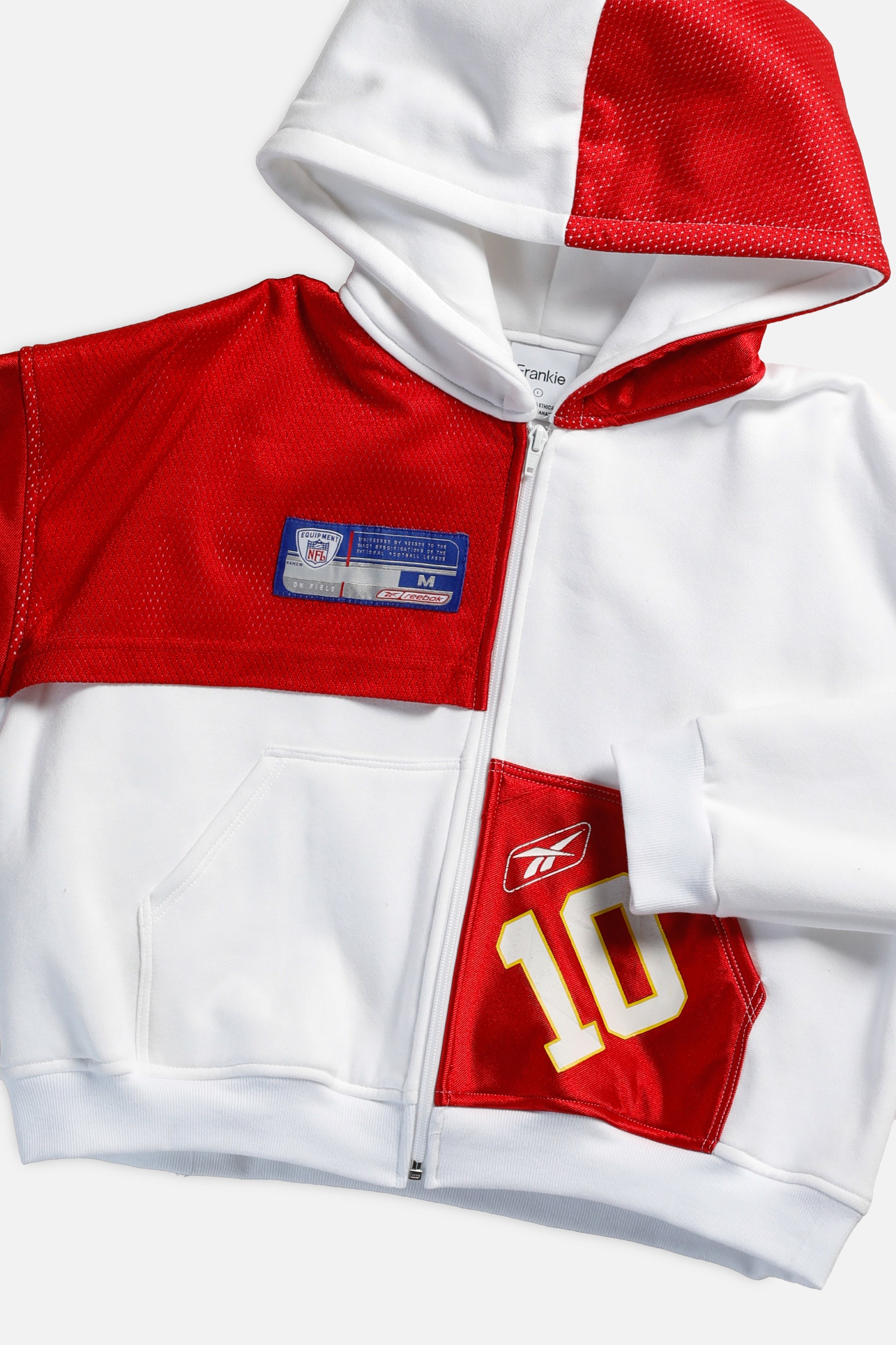 Rework Kansas City Cheifs Crop Zip Hoodie - L-SWEATERS-NFL-Frankie Collective