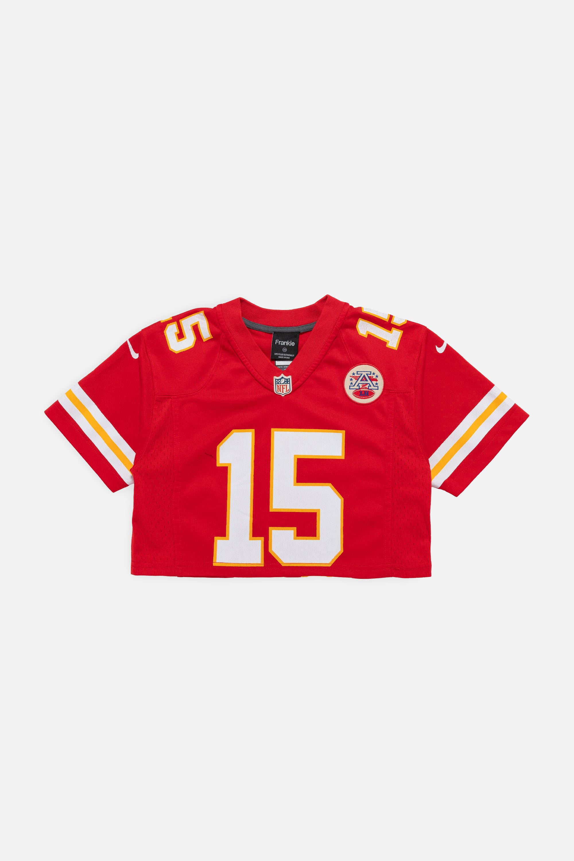 Rework Kansas City Chiefs Crop Jersey-NFL-Frankie Collective-Rework-Vintage-Streetwear