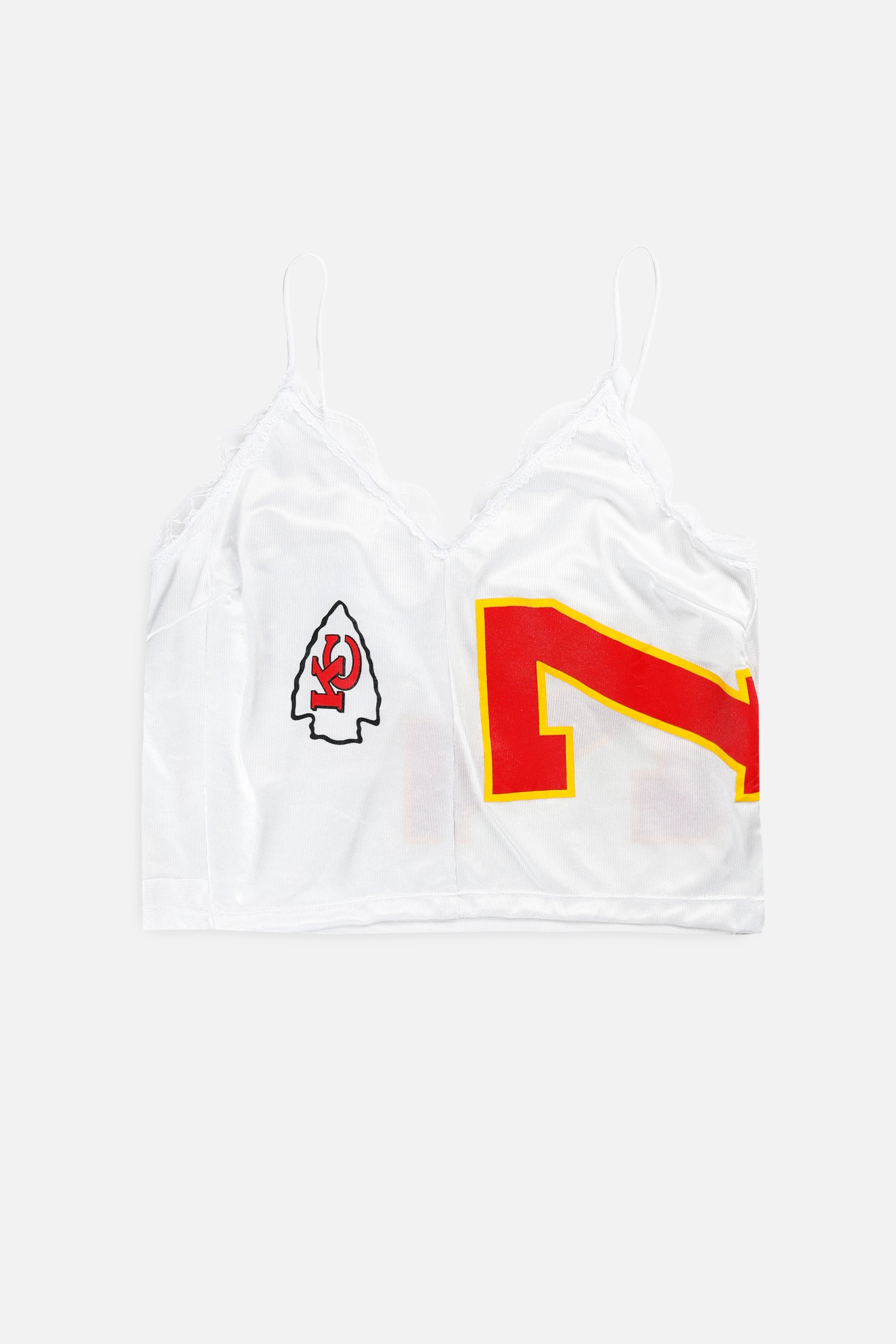 Rework Kansas City Chiefs NFL Lace Tank - XXL-TOPS-NFL-XXL-Frankie Collective Rare Vintage Streetwear Reworks