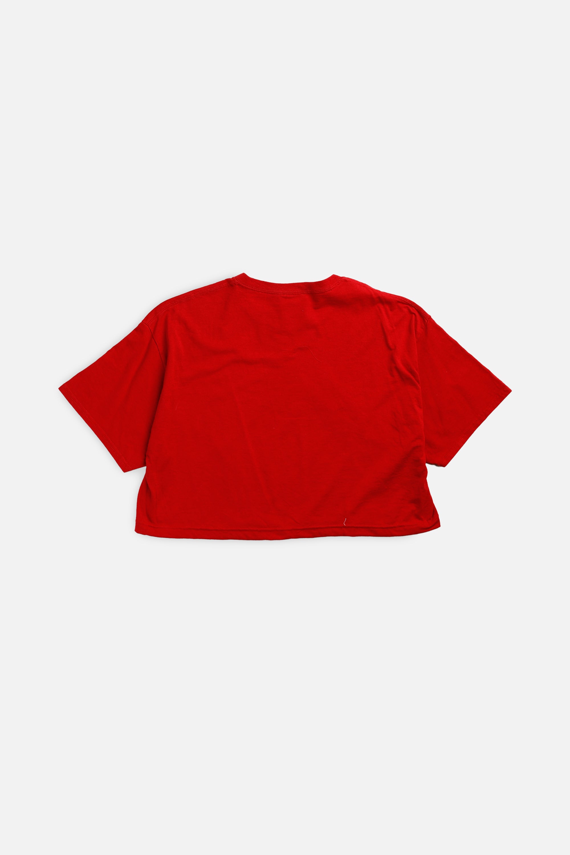 Rework Kansas City Chiefs NFL Crop Tee - XL-TOPS-NFL-XL-Frankie Collective Rare Vintage Streetwear Reworks