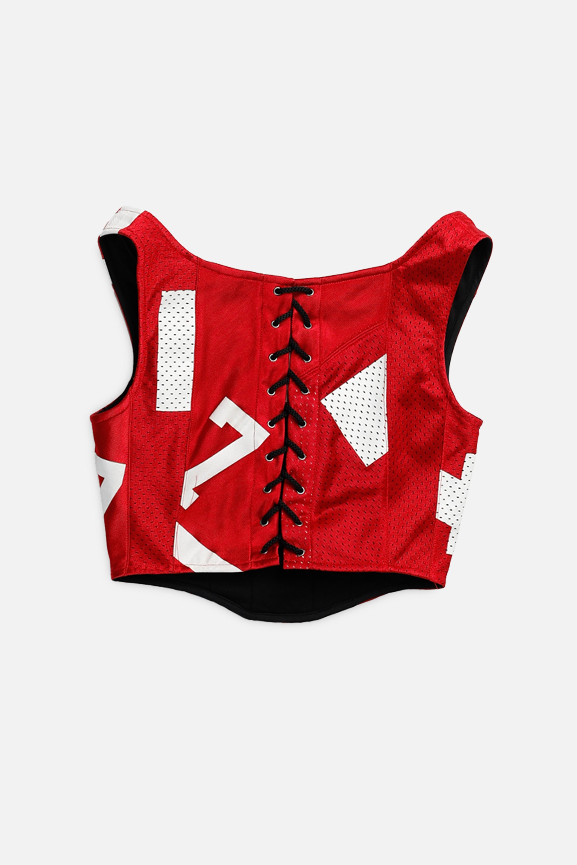 Rework Nebraska Cornhuskers NCAA Corset - XS-TOPS-NCAA-XS-Frankie Collective Rare Vintage Streetwear Reworks