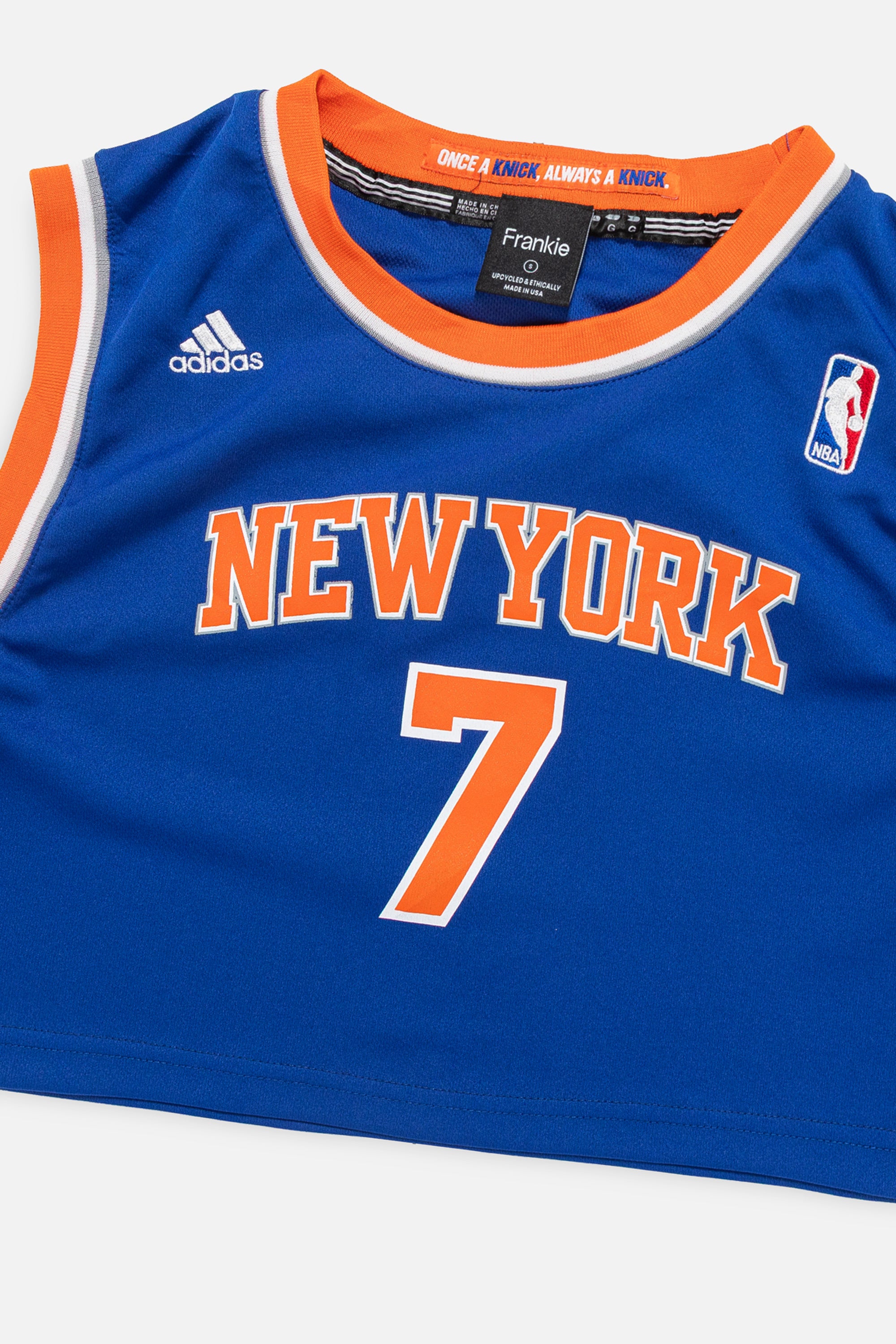Rework New York Knicks Crop Jersey-NBA-Frankie Collective-Rework-Vintage-Streetwear