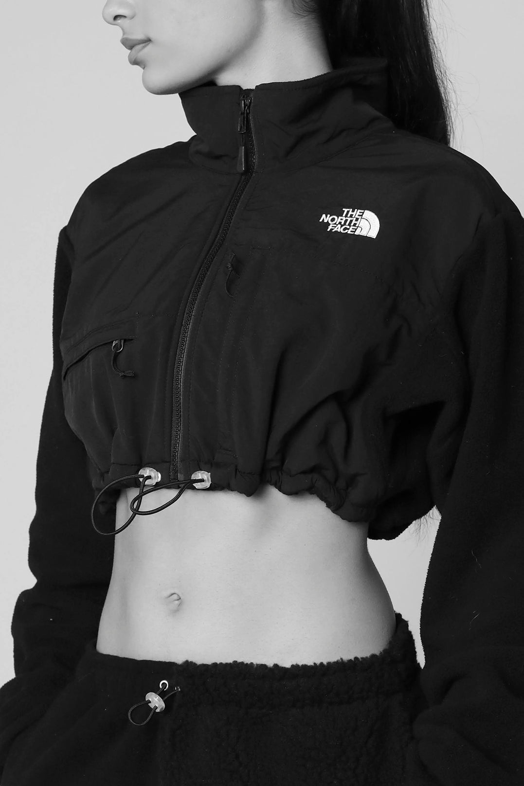 Rework North Face Crop Fleece Jacket - XL-SWEATERS-North Face-Frankie Collective Rare Vintage Streetwear Reworks