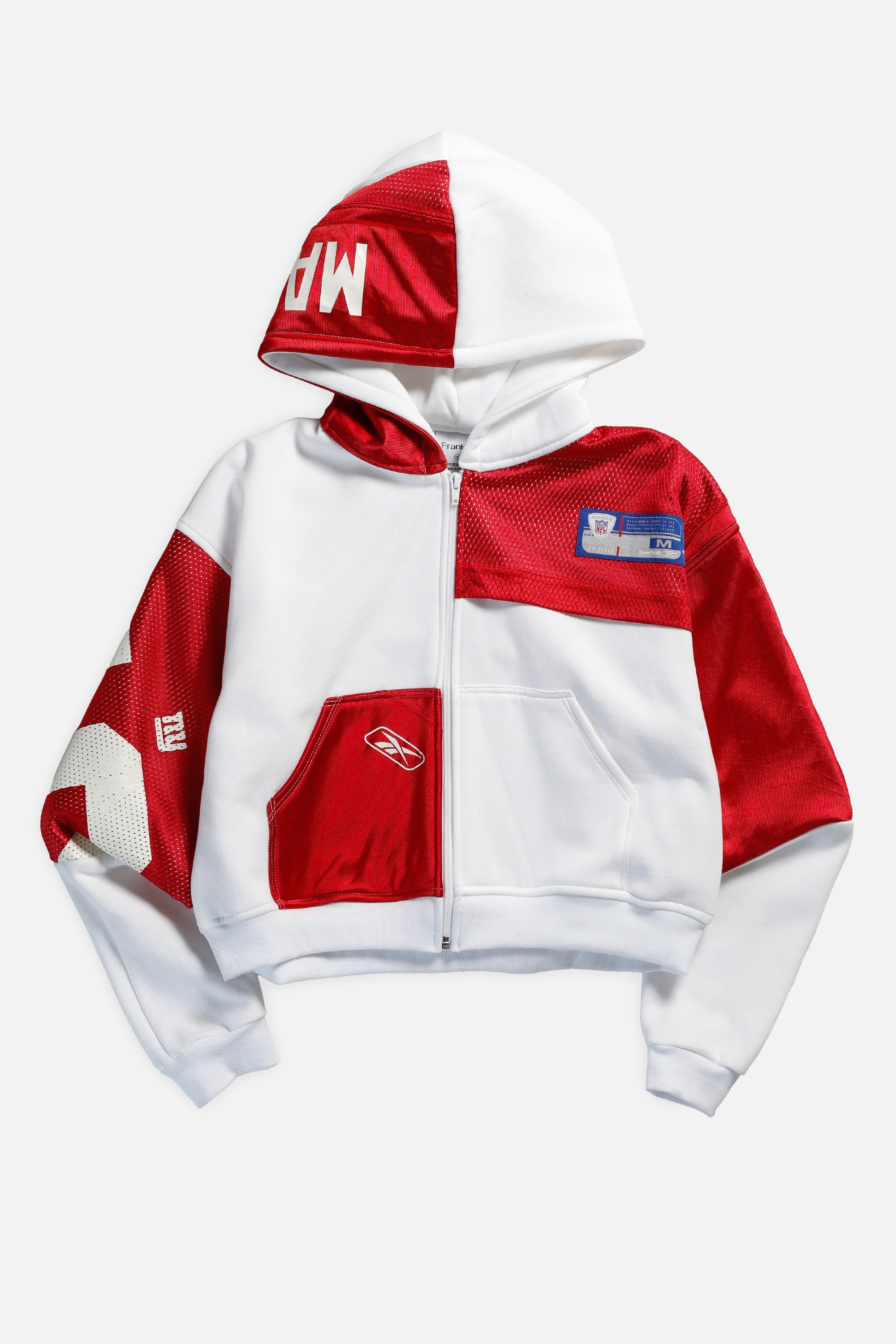 Rework NY Giants Crop Zip Hoodie - M-SWEATERS-NFL-Frankie Collective