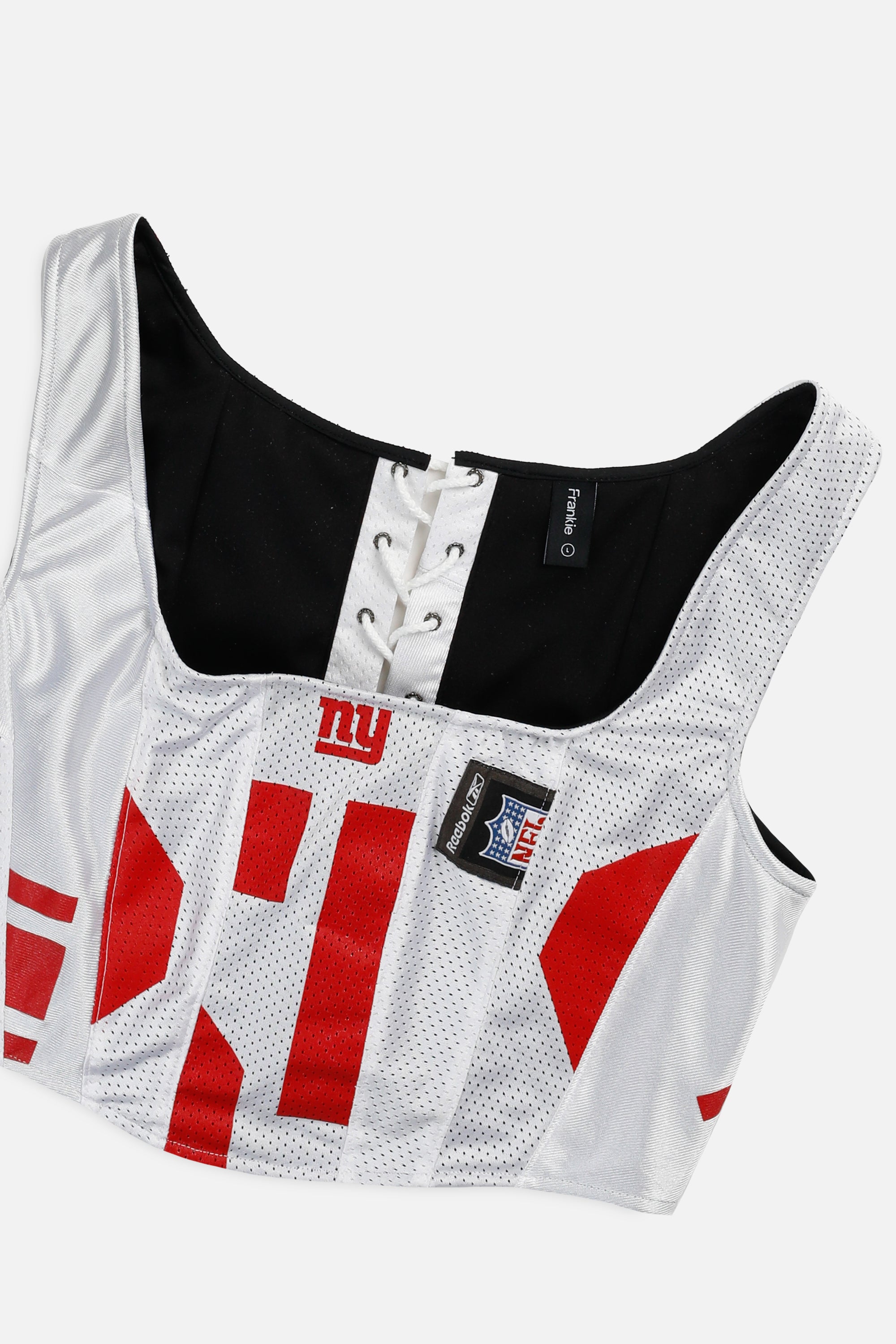 Rework NY Giants NFL Corset - L-TOPS-NFL-L-Frankie Collective Rare Vintage Streetwear Reworks