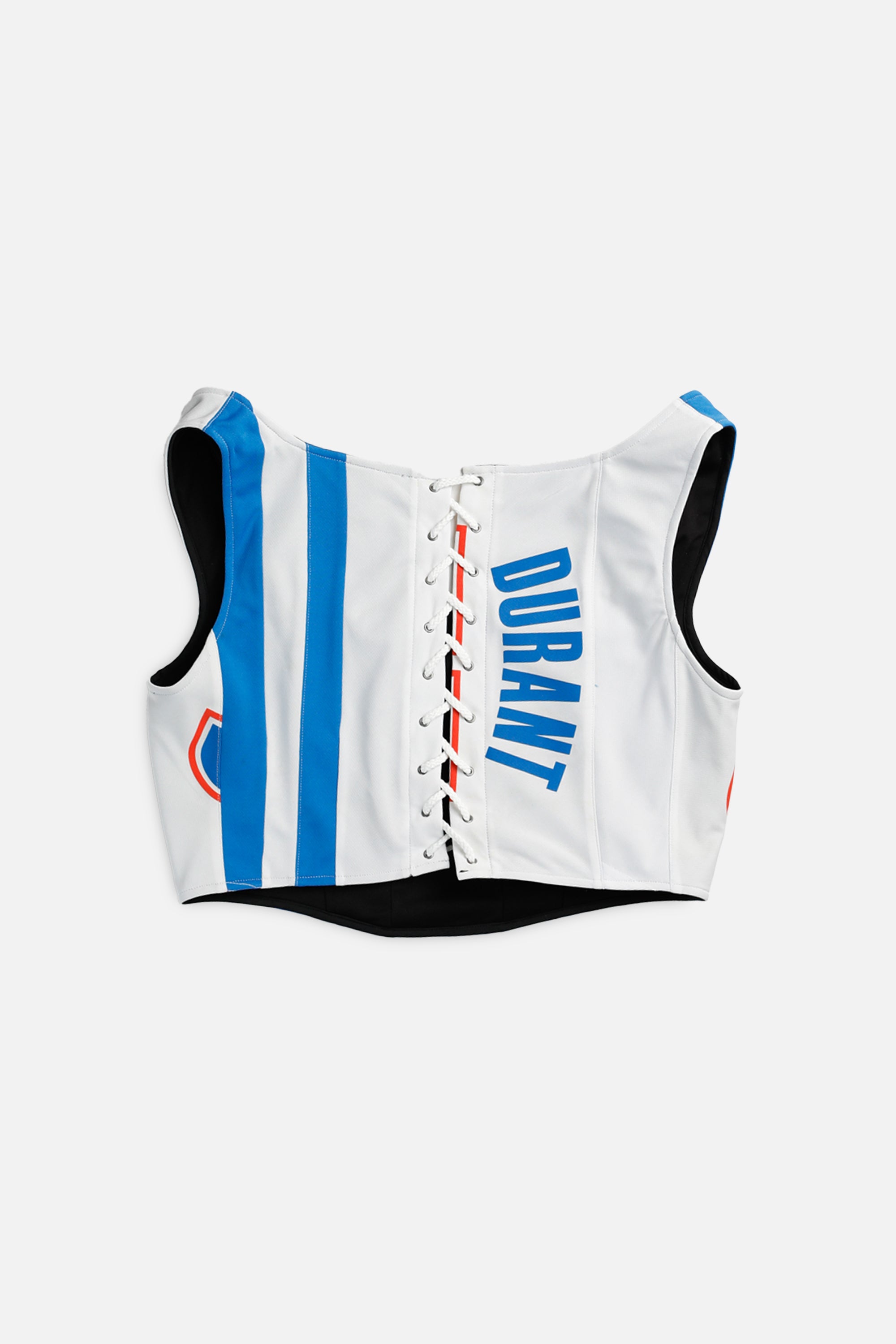 Rework Oklahoma City Thunder NBA Corset - XL-TOPS-NBA-XL-Frankie Collective Rare Vintage Streetwear Reworks