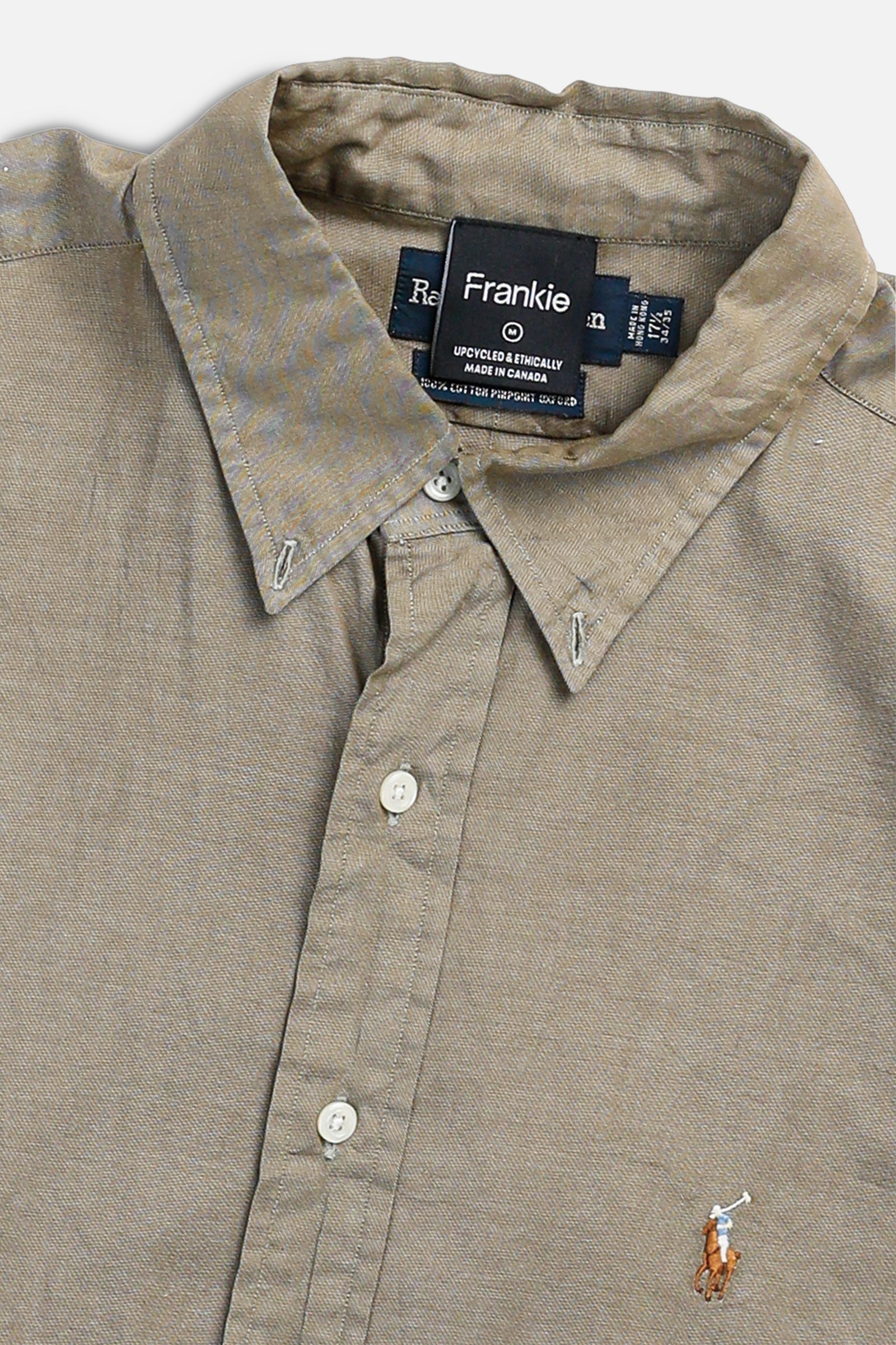 Rework Oxford Crop Shirt - M-TOPS-vendor-unknown-M-Frankie Collective Rare Vintage Streetwear Reworks