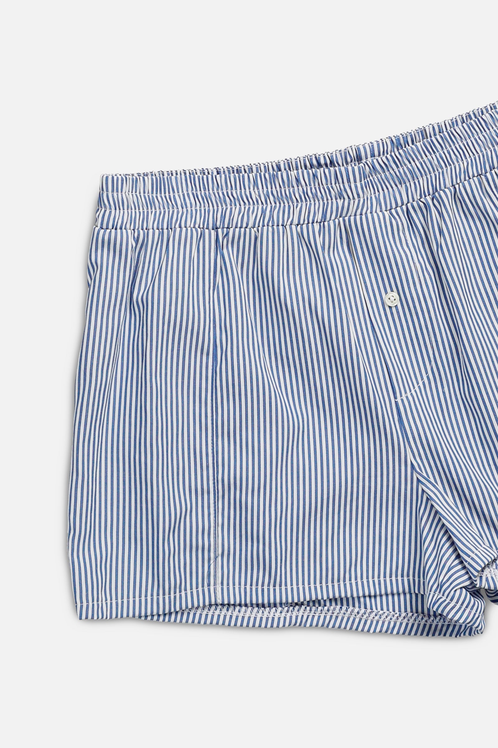 Rework Oxford Mini Boxer Shorts - L-BOTTOMS-vendor-unknown-L-Frankie Collective Rare Vintage Streetwear Reworks