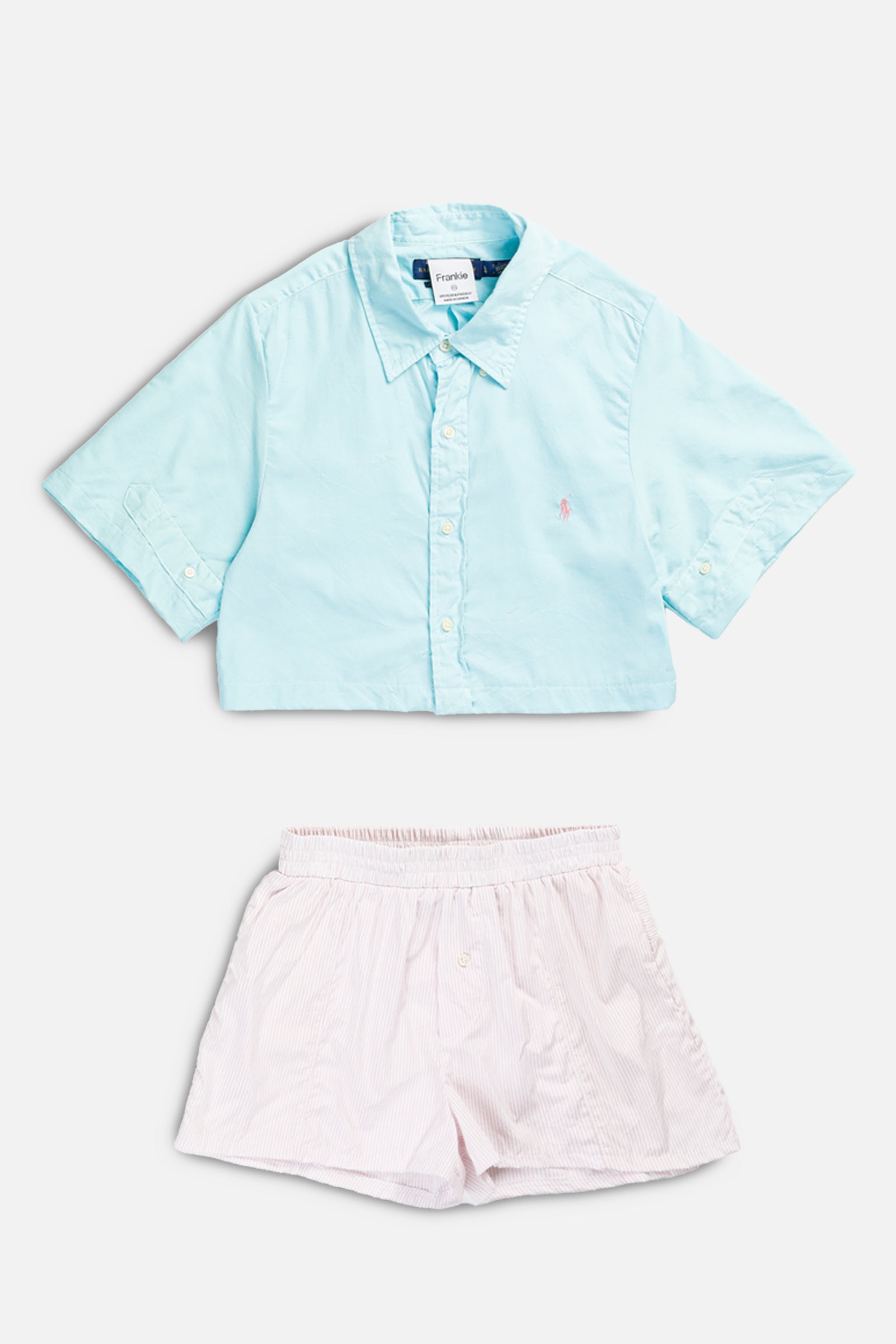 Rework Oxford Shorts Set - XS-SETS-Polo-XS-Frankie Collective Rare Vintage Streetwear Reworks