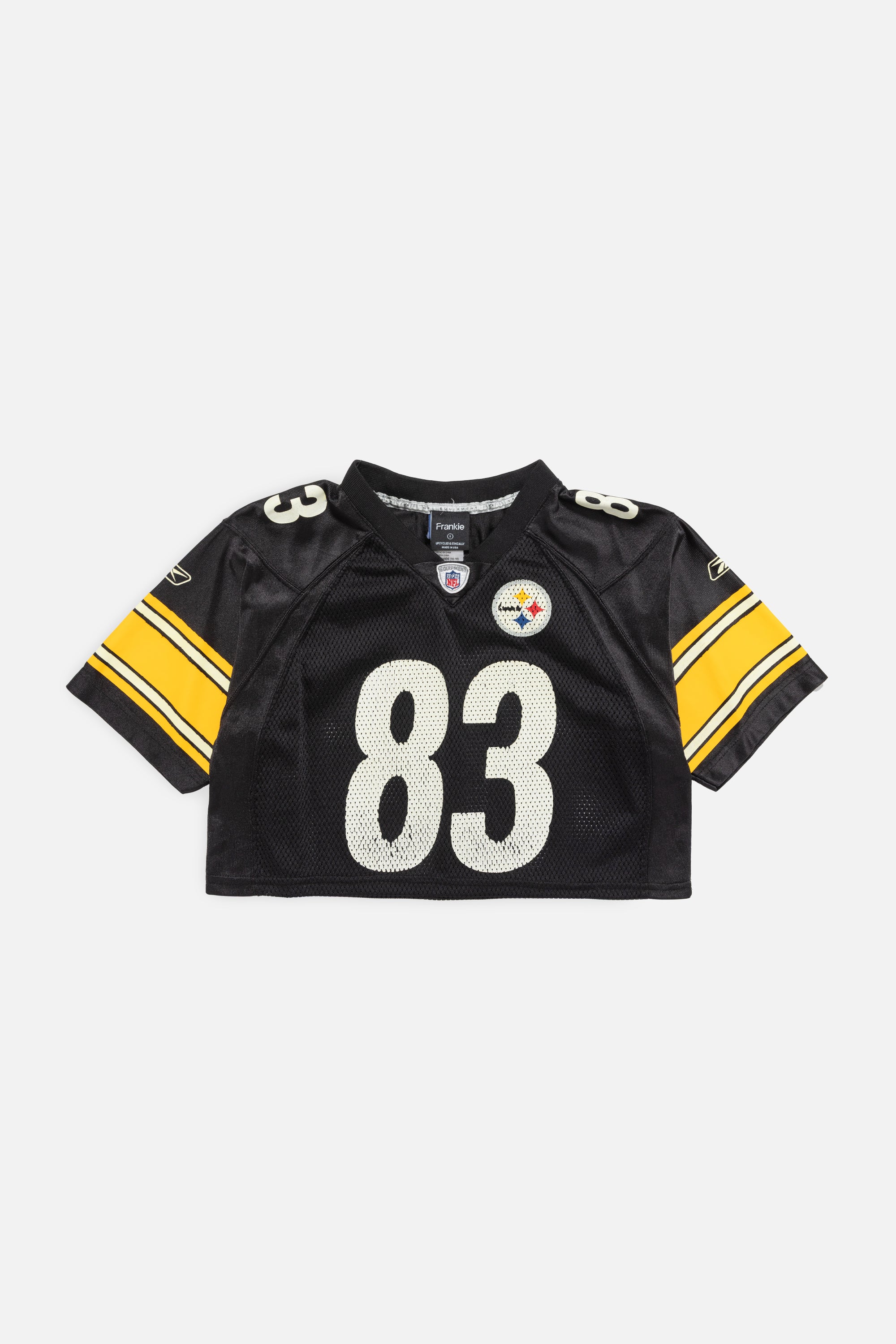 Rework Pittsburgh Steelers Crop Jersey-NFL-Frankie Collective-Rework-Vintage-Streetwear